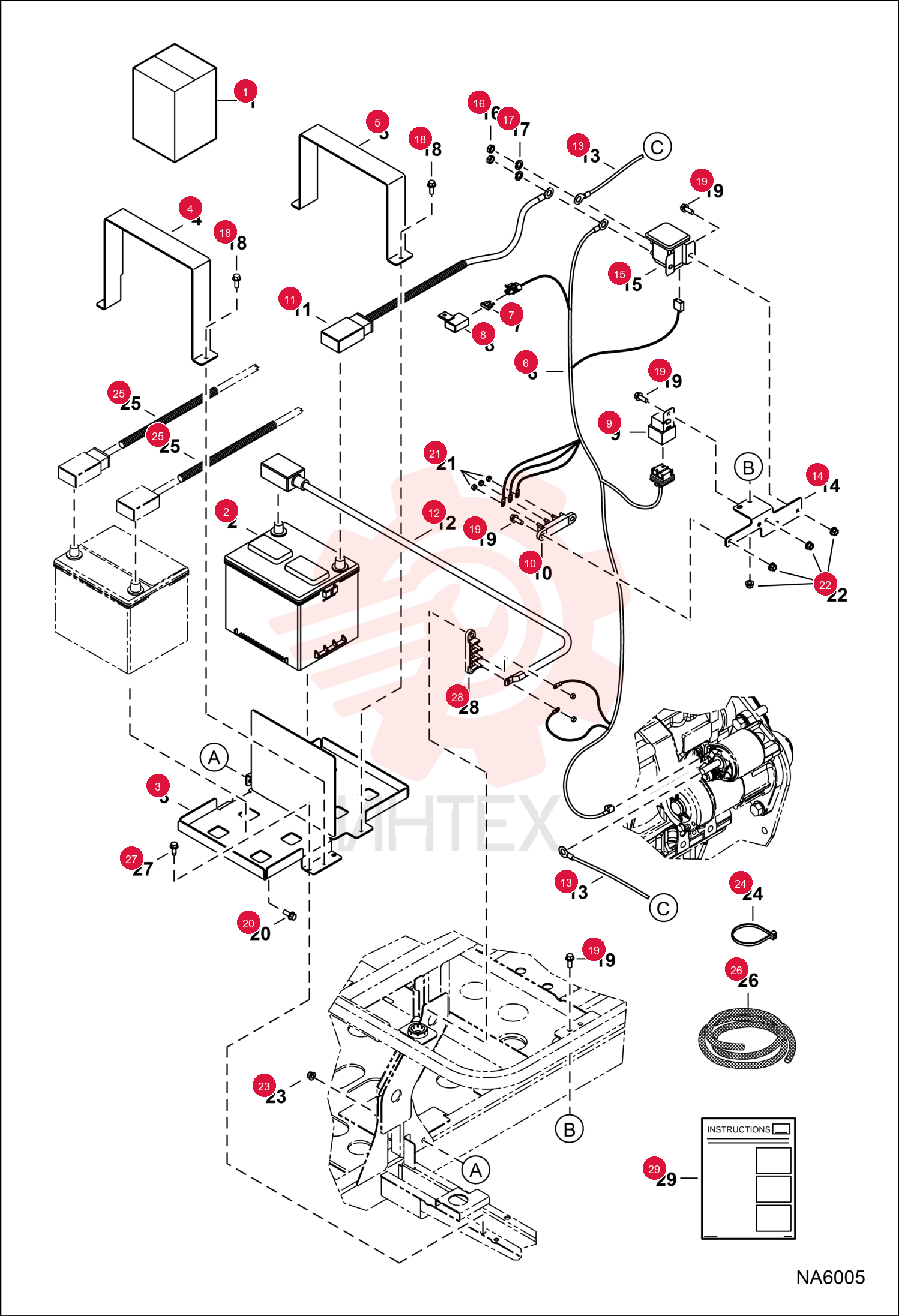KIT, BATTERY AUX 7197755