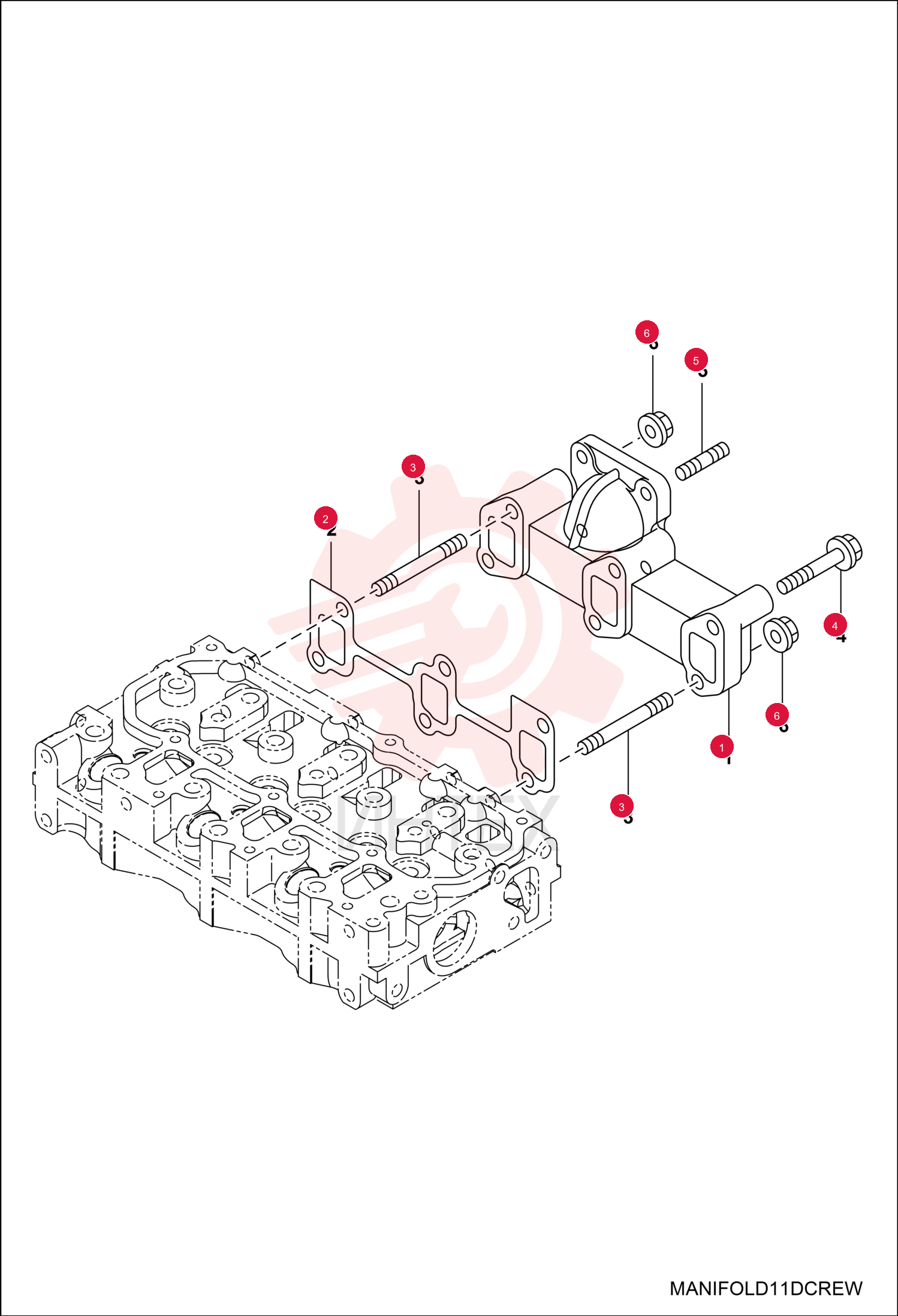MANIFOLD, EXHAUST 7018422