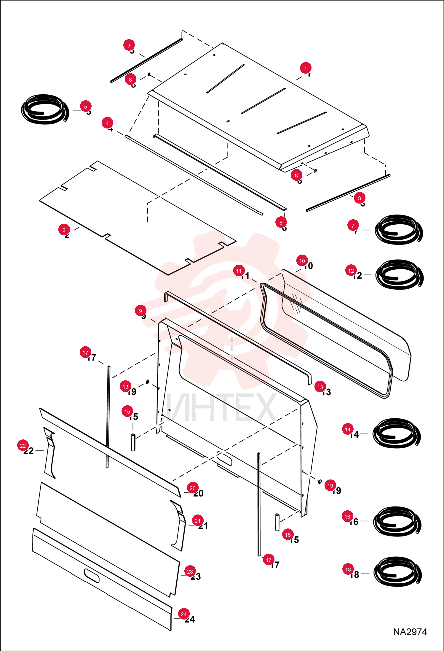 PANEL, CAB TOP 7021748
