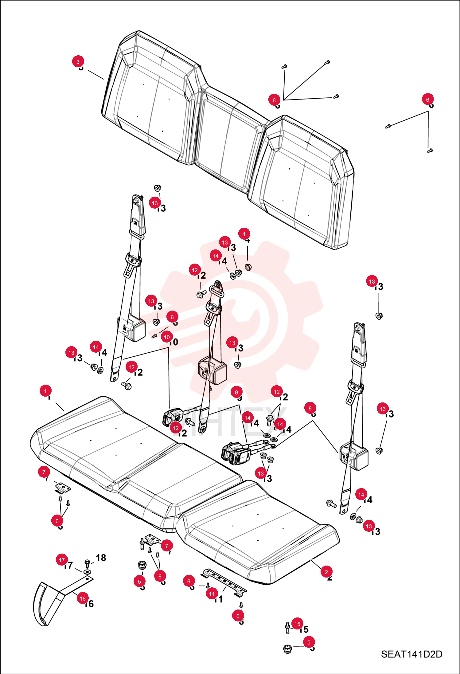 CUSHION, SEAT 7025539 (2)
