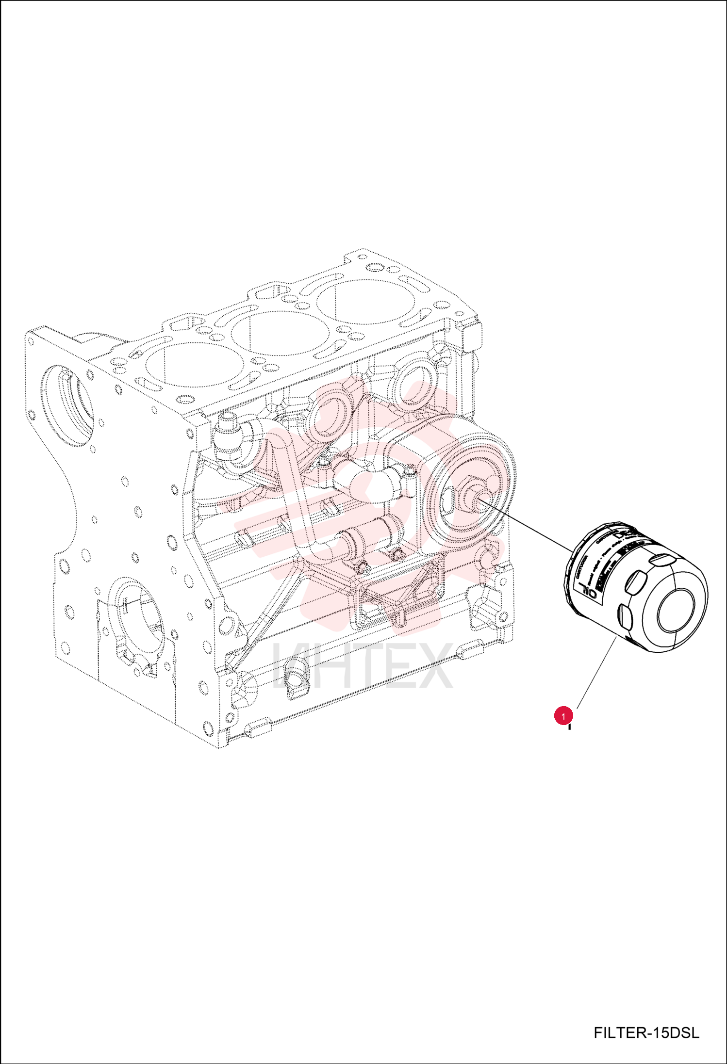 FILTER, OIL ENG 7257441 (12)