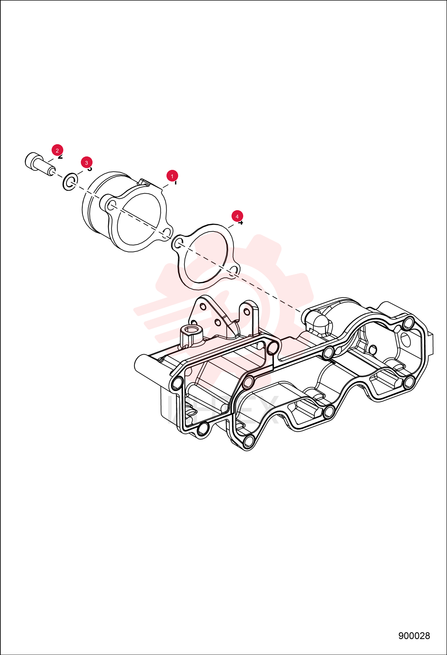 FLANGE, INTAKE 7305258 (2)