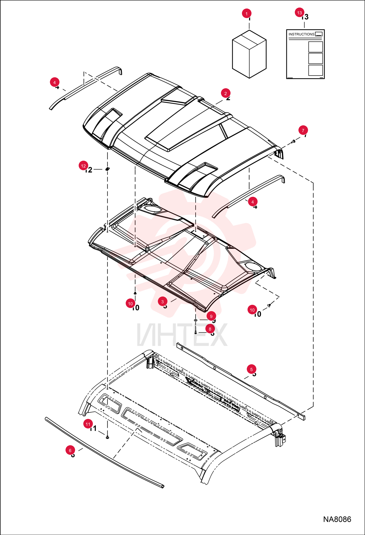 HEADLINER, INNER ROOF 7028587 (1)
