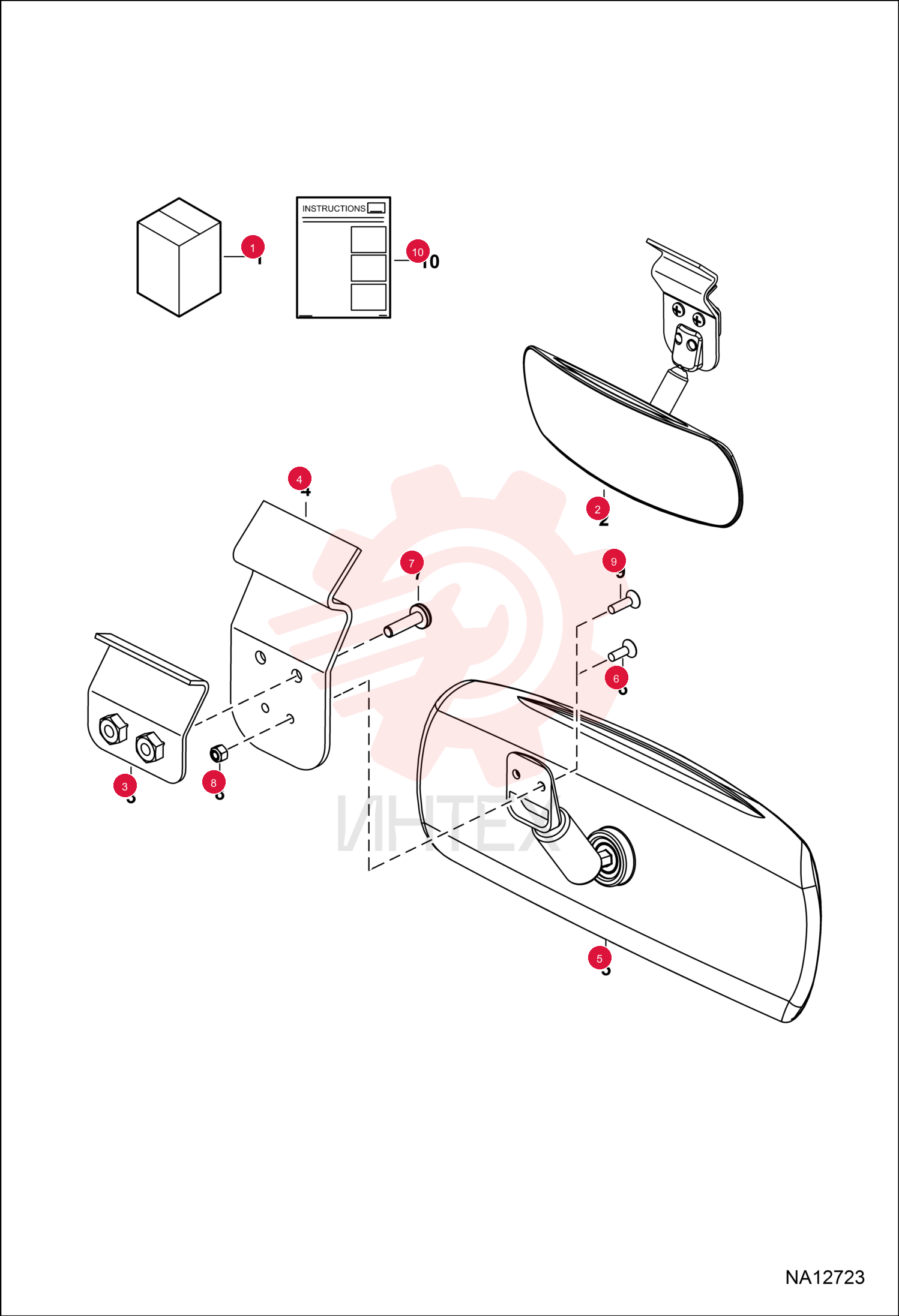 KIT MIRROR REAR 7311256 (2)