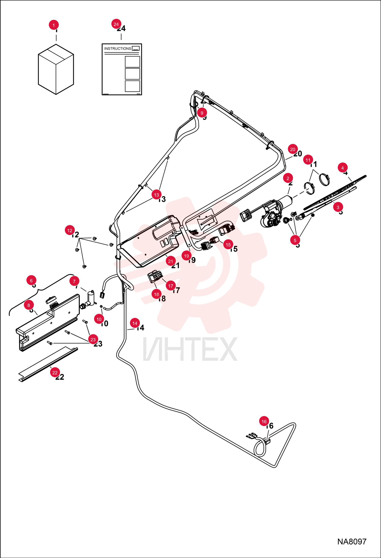 KIT, WIPER WASHER 7227946