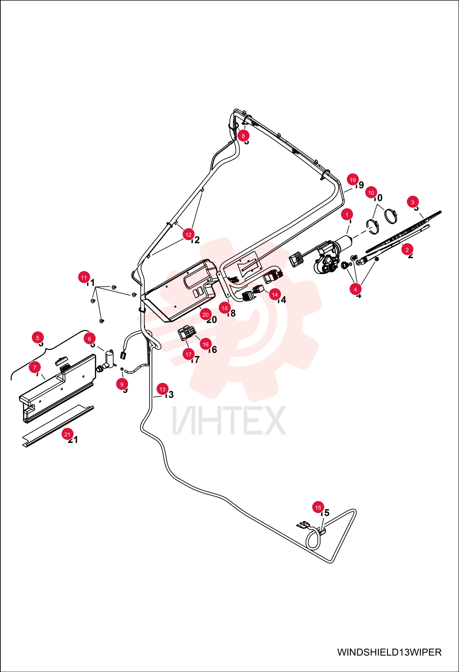 MOTOR, WIPER 7027534 (1)