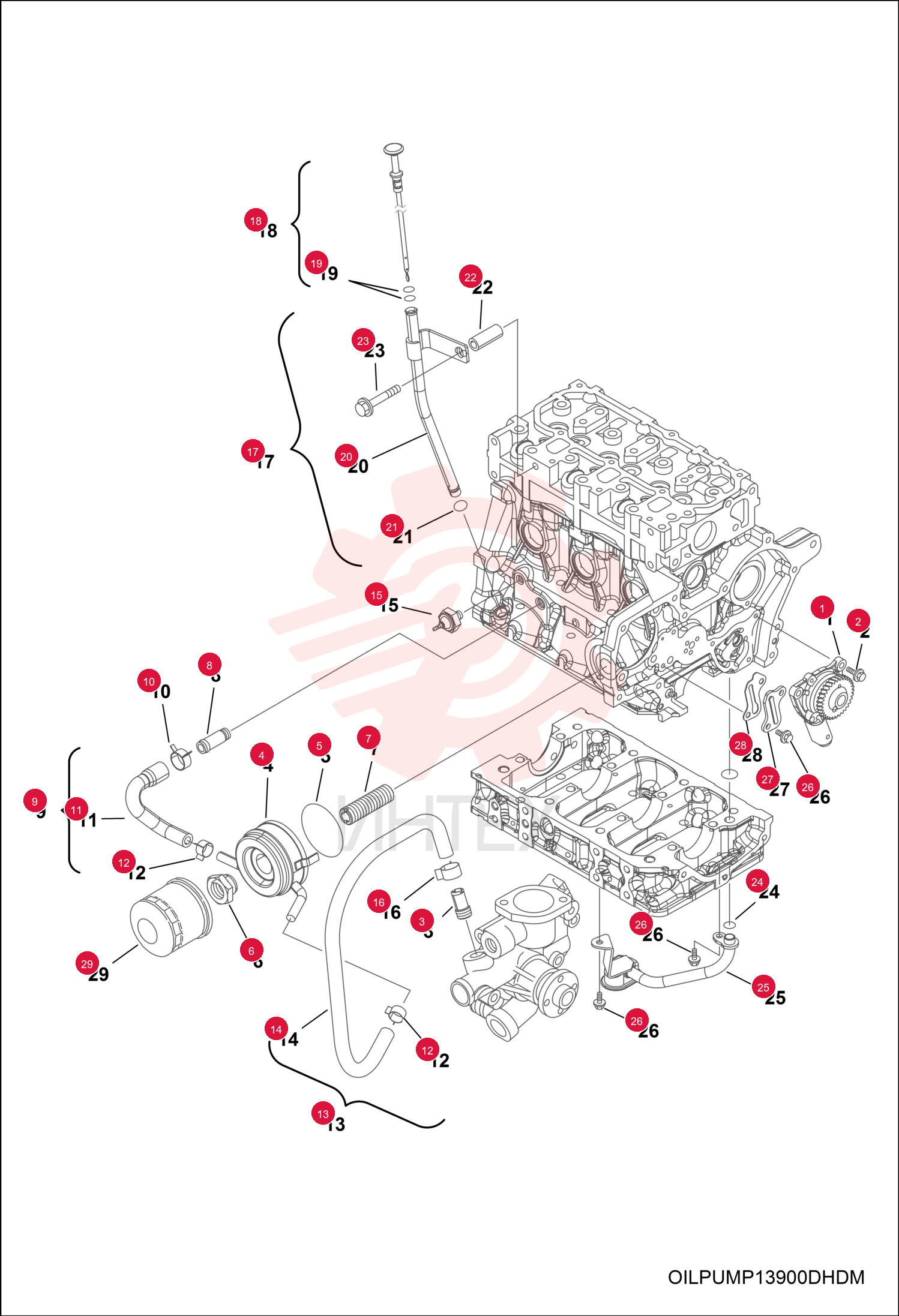 PUMP, OIL ENG ASSY 7018453 (2)