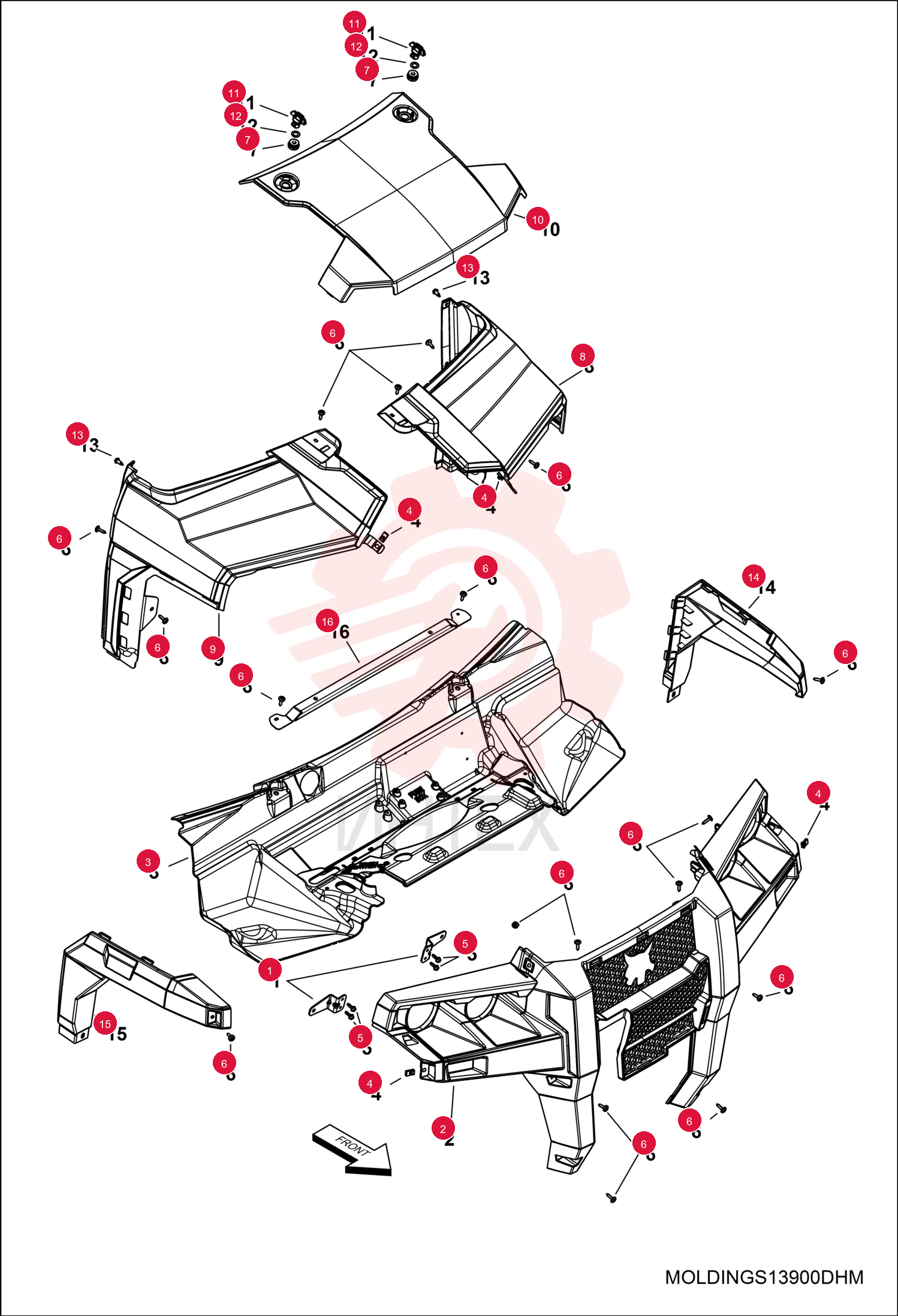 BRACKET, BUMPER FRONT 7027640 (3)