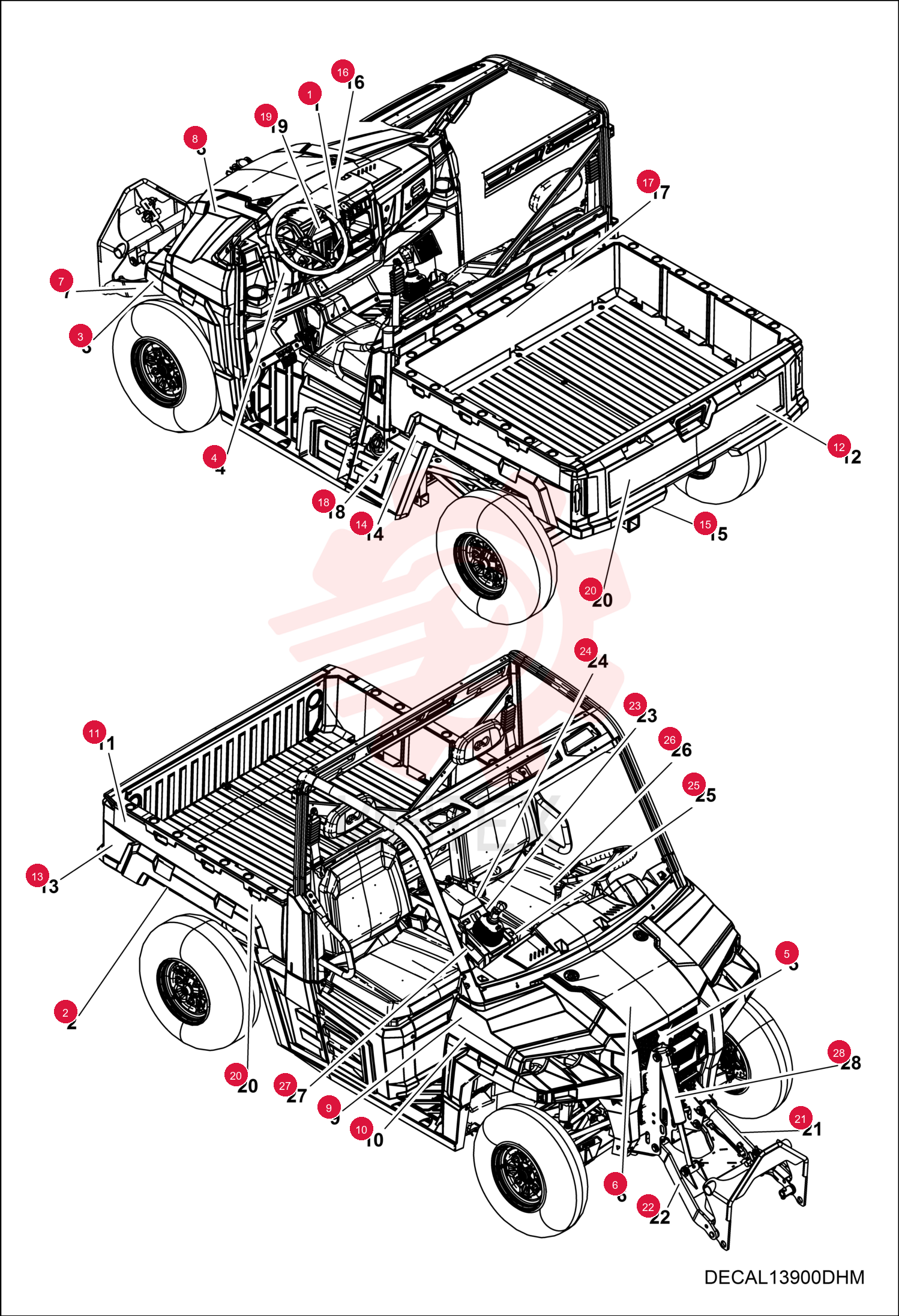 DECAL, CAUTION, "SHIFT AT IDLE" 7016347 (1)