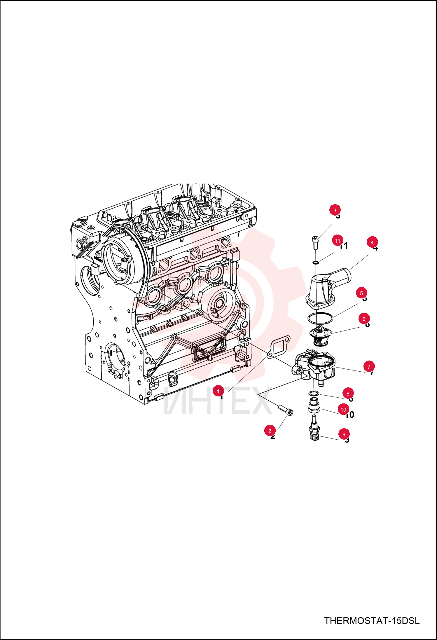 GASKET, THERMOSTAT 7258863 (2)