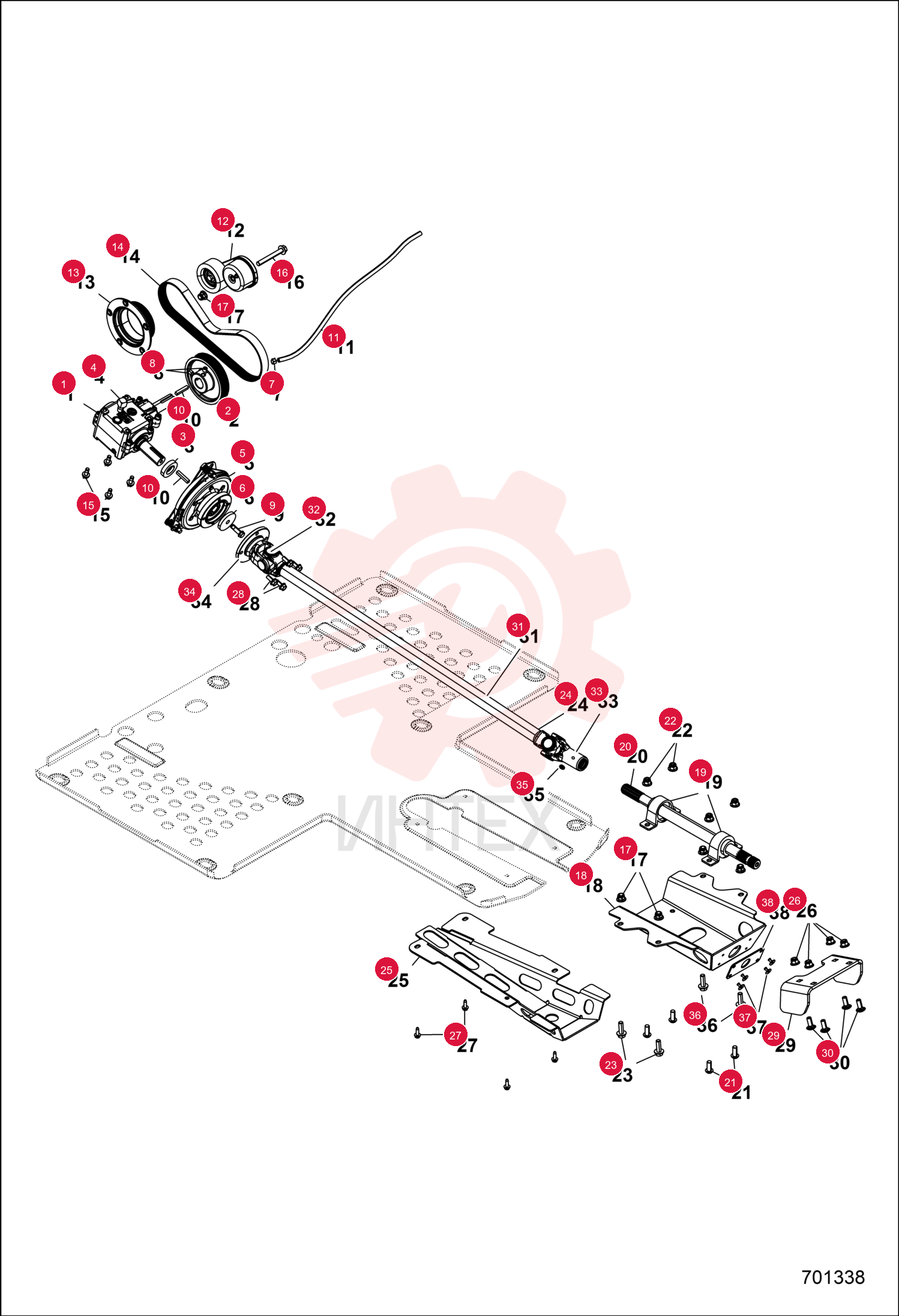 HOUSING, GEARBOX 7023309 (10)