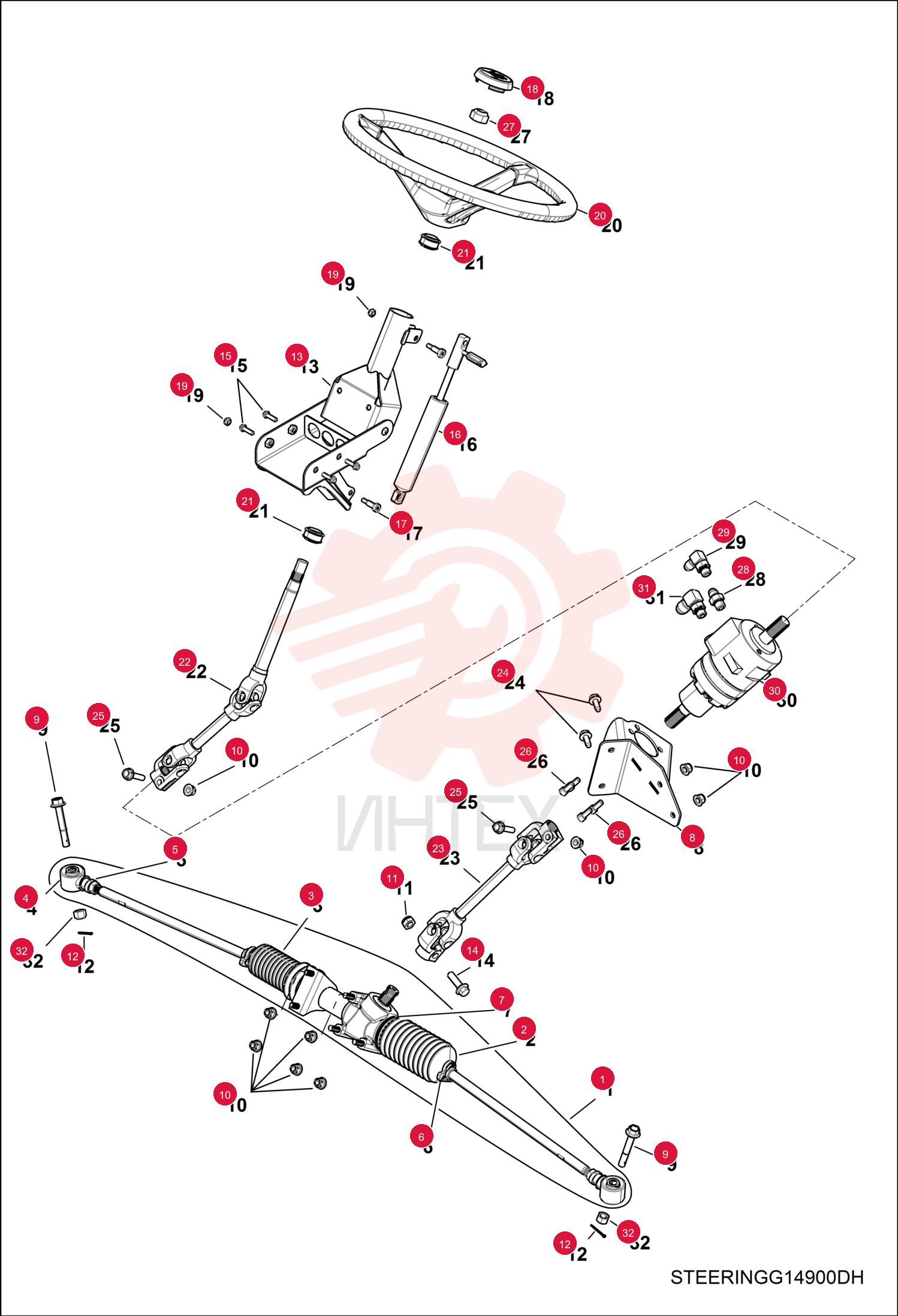 HOUSING, GEARBOX STEERING 7027514 (1)