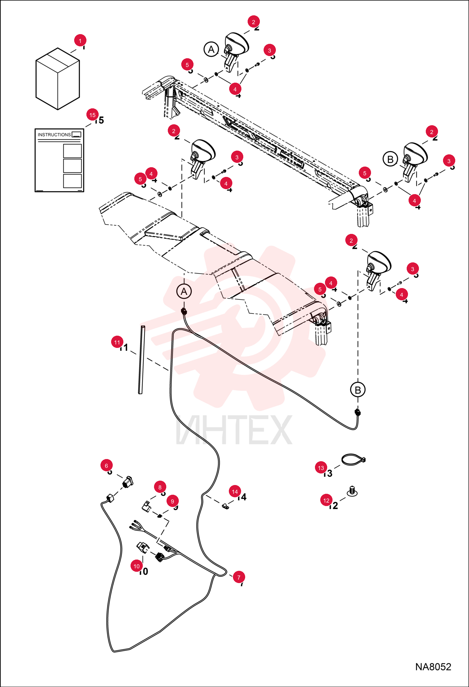KIT, WORKLIGHT REAR 7261327 (3)