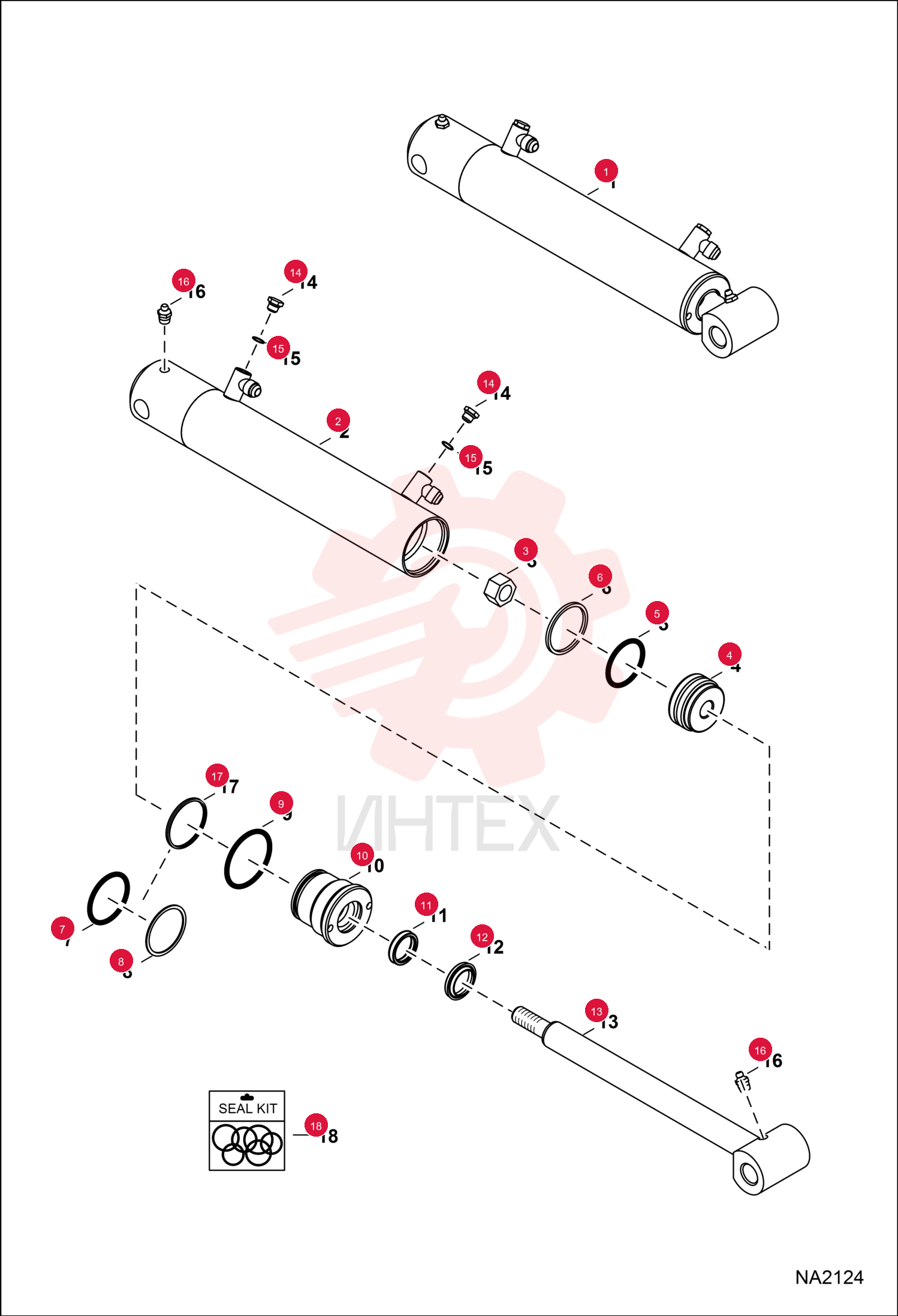 LIFT CYLINDER 2300 7120556 (2)