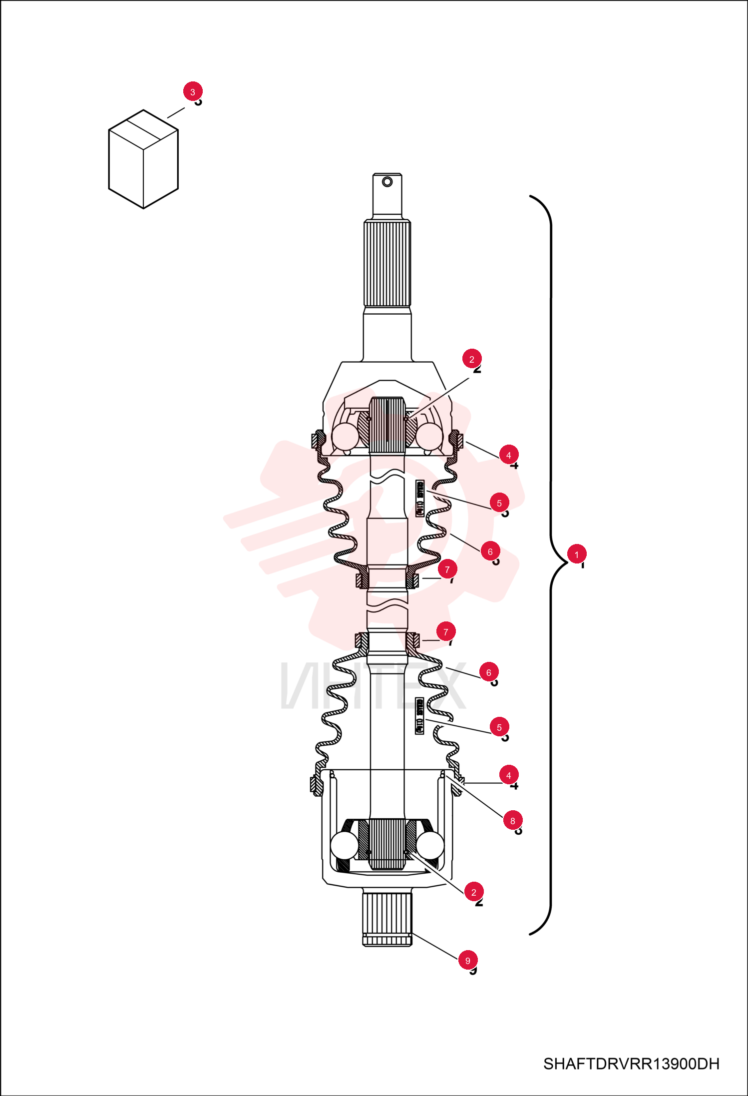 SHAFT, DRIVE REAR 7027508 (1)