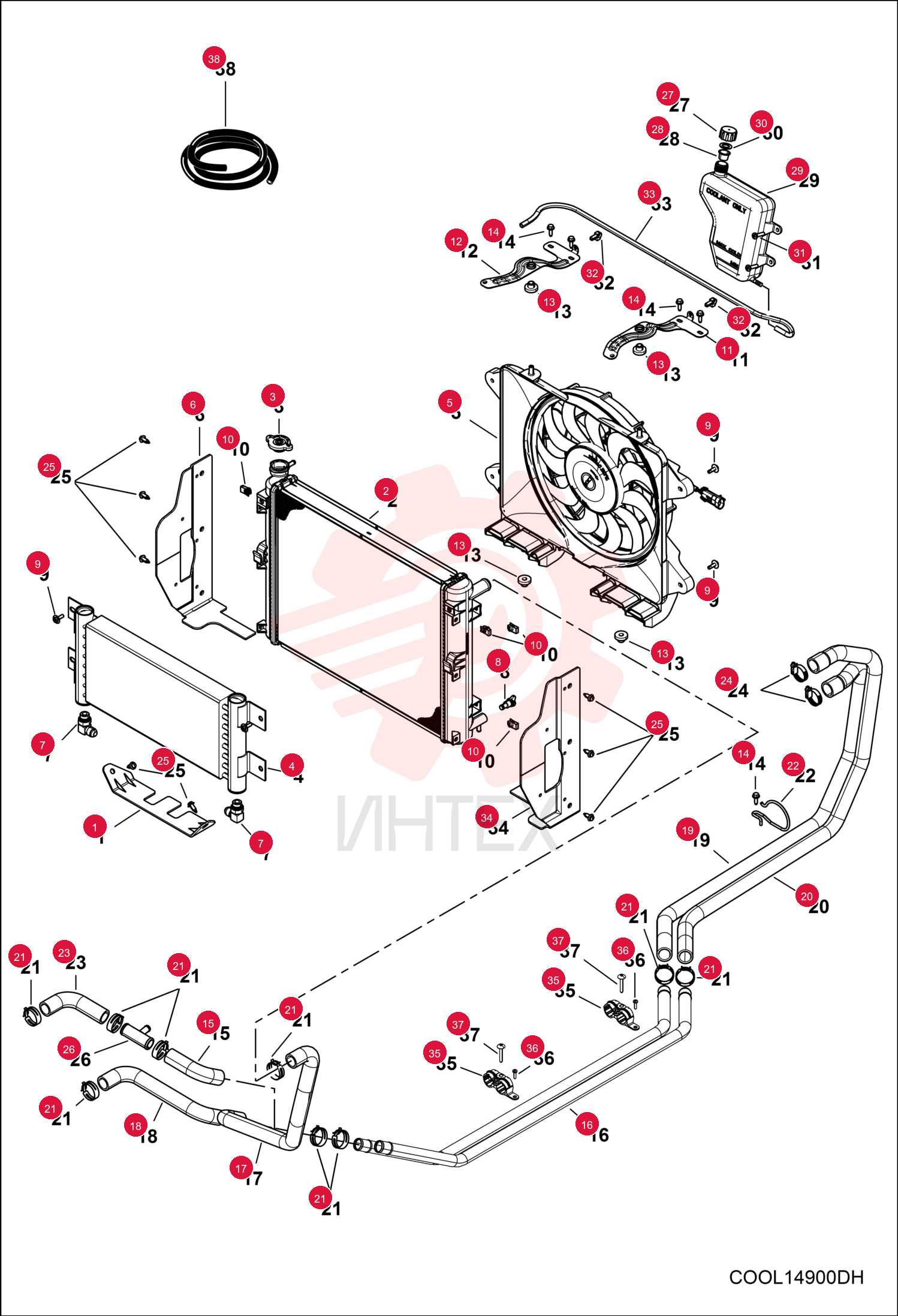 SHROUD, RADIATOR CENTER 7027847 (2)