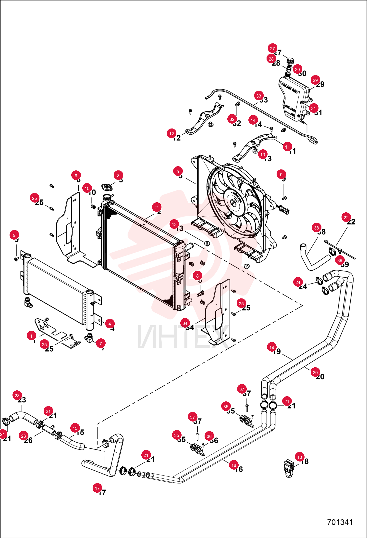 SHROUD, RADIATOR CENTER 7027847 (4)