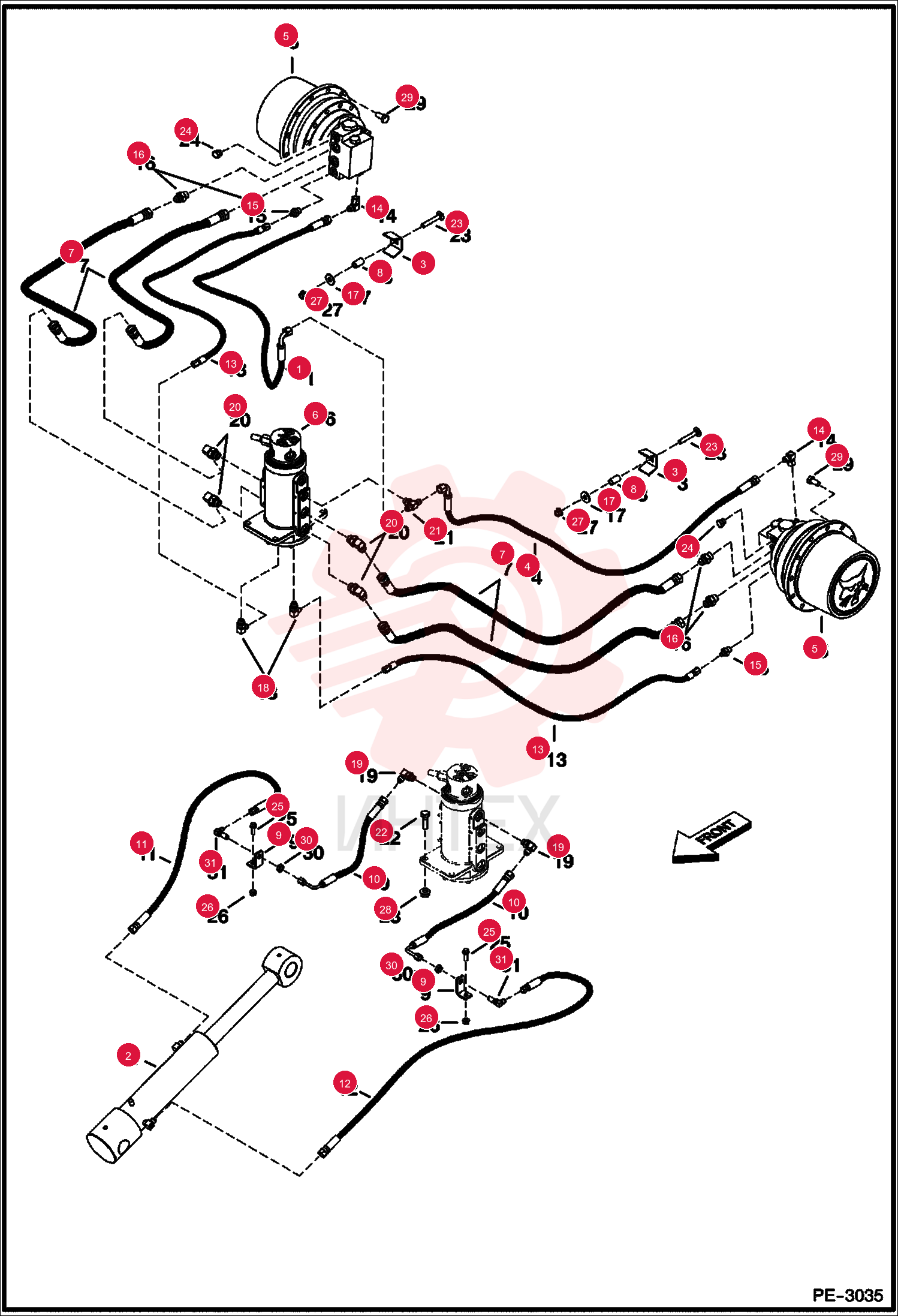 HOSE, HYD ASSY 7139244 (1)