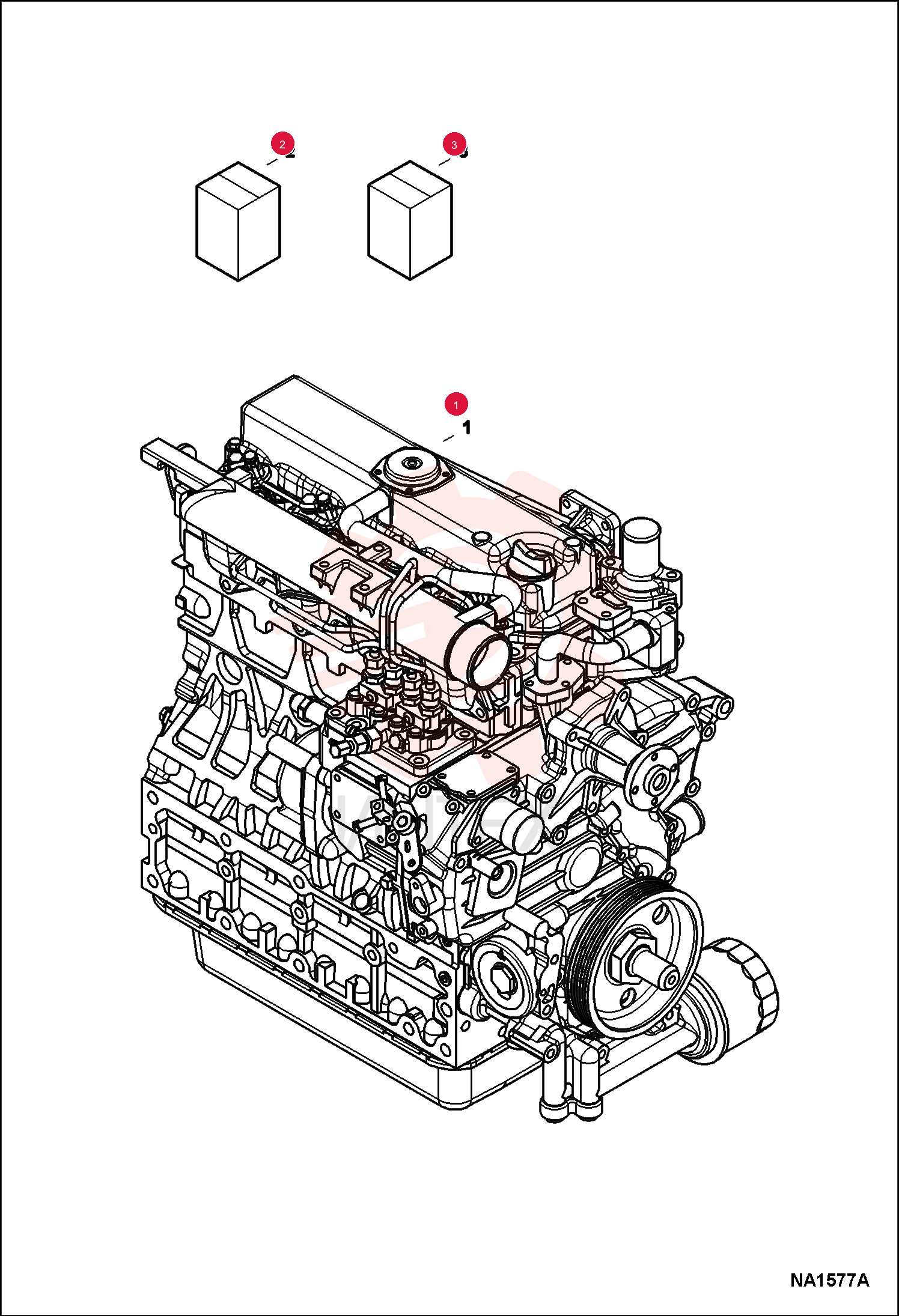ENGINE, KUBOTA V2203 MDI E2B-BC-1 6689054REM (1)