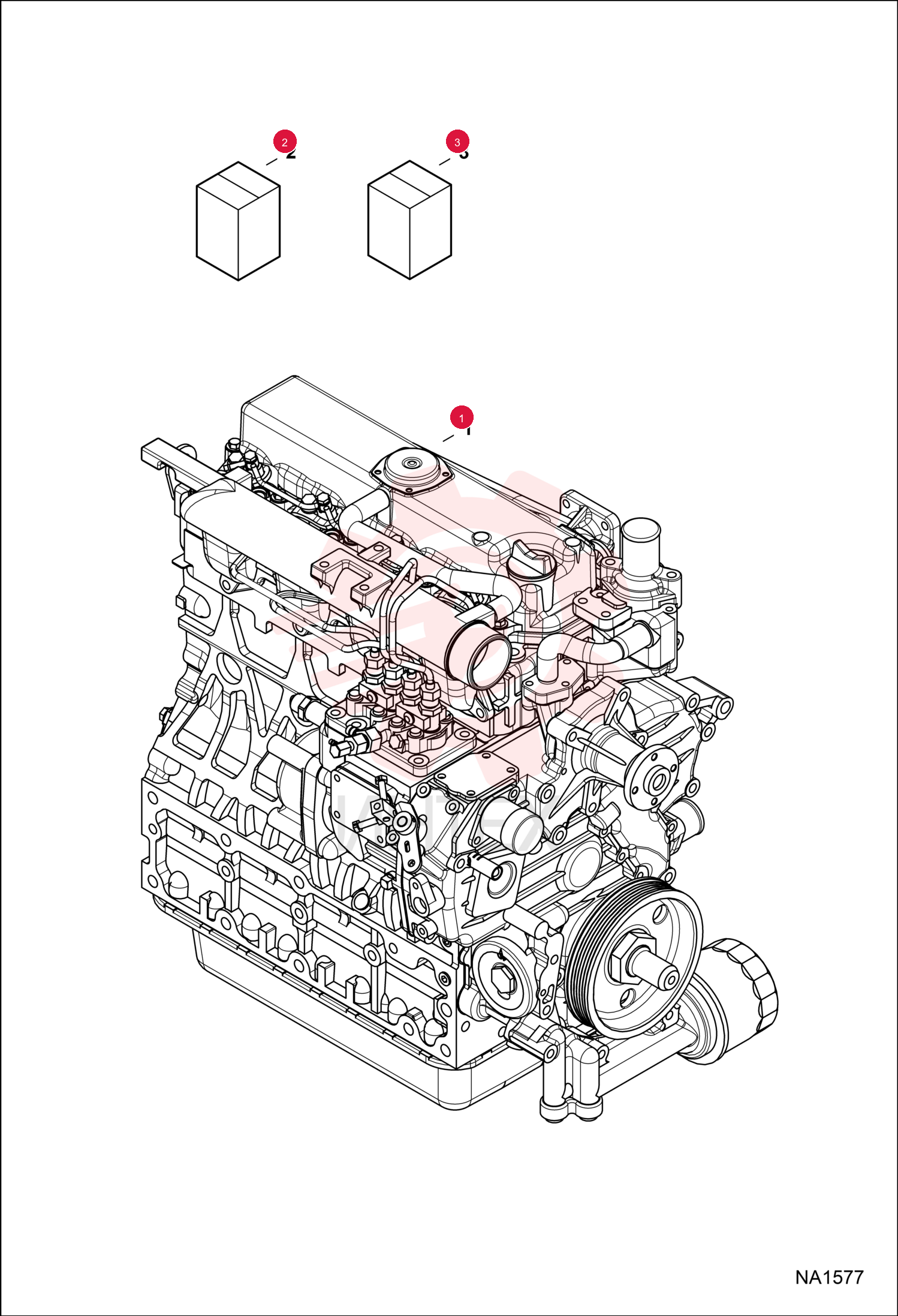 ENGINE, V2403-M-DI-E3B-BC-3 6690579REM