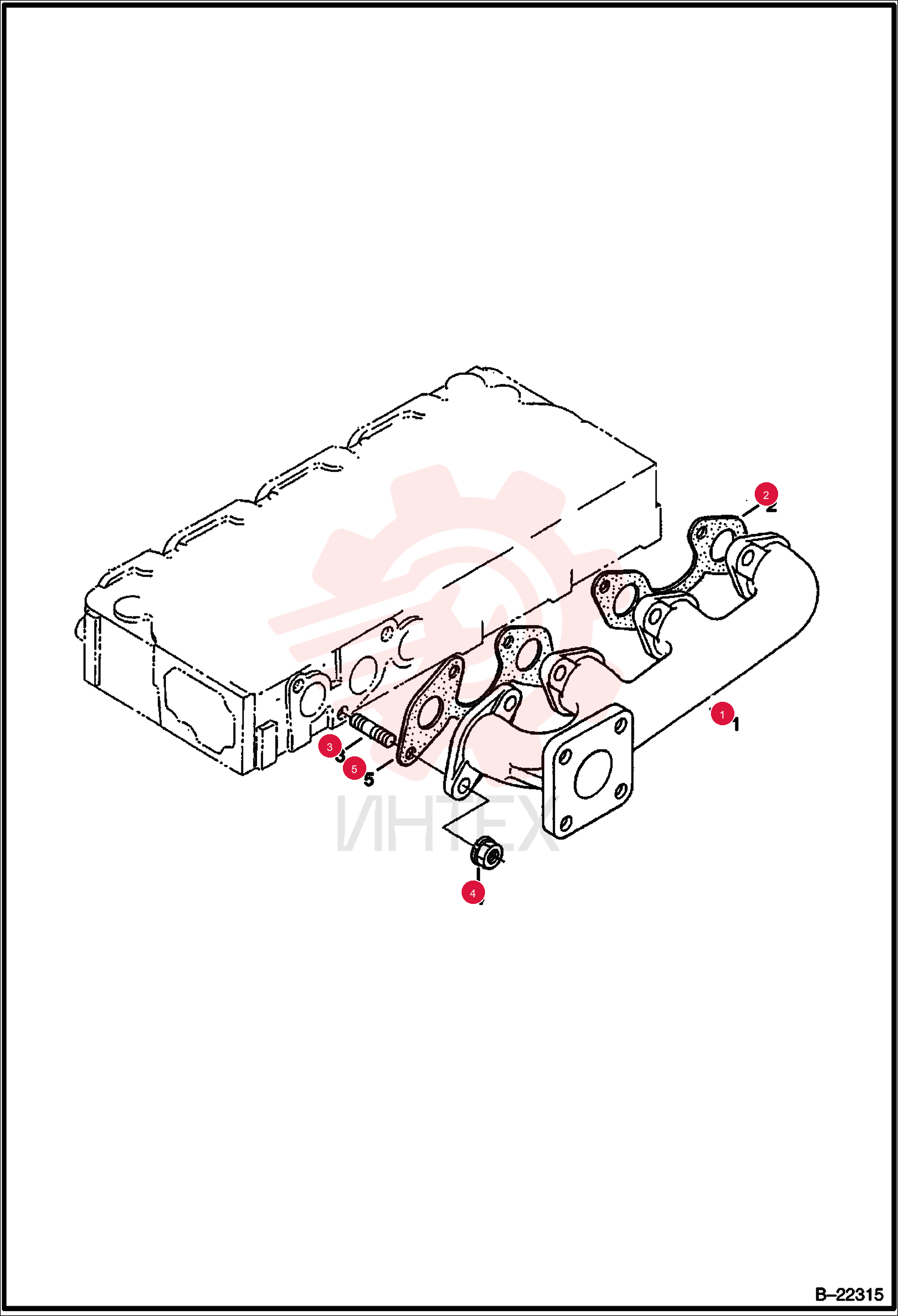 MANIFOLD, EXHAUST 6651482 (4)