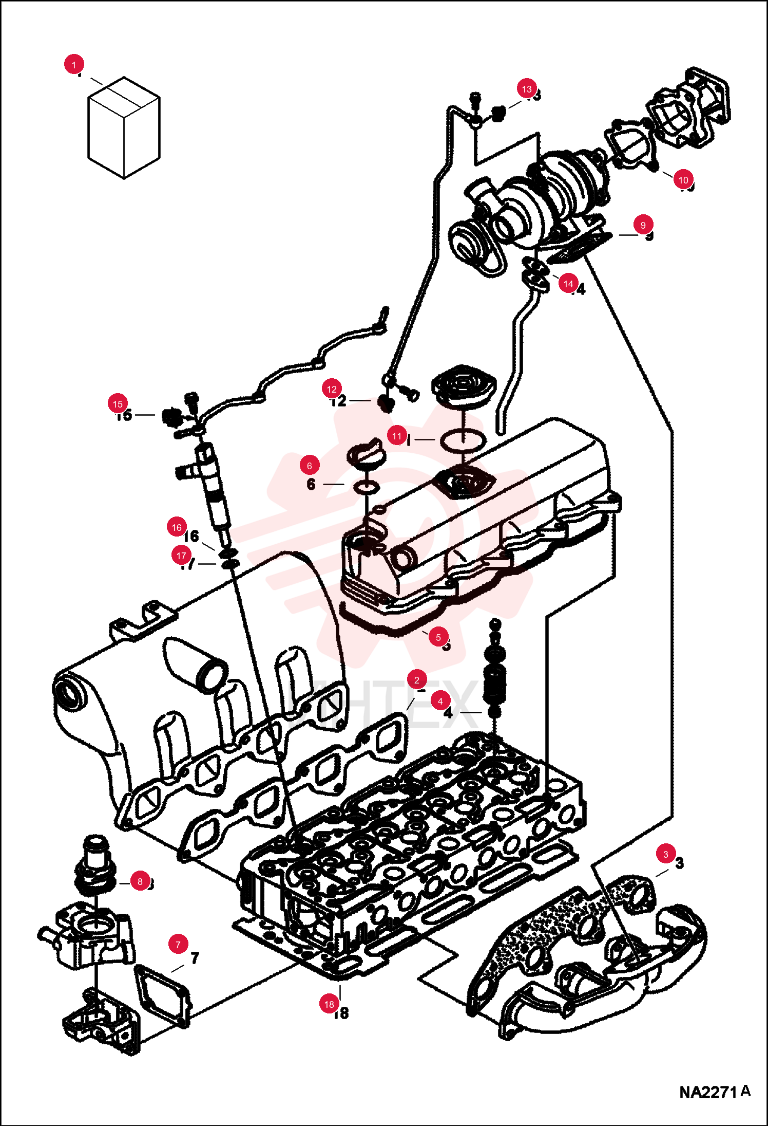 KIT, GASKET UPPER T2 ENG 6689014 (3)