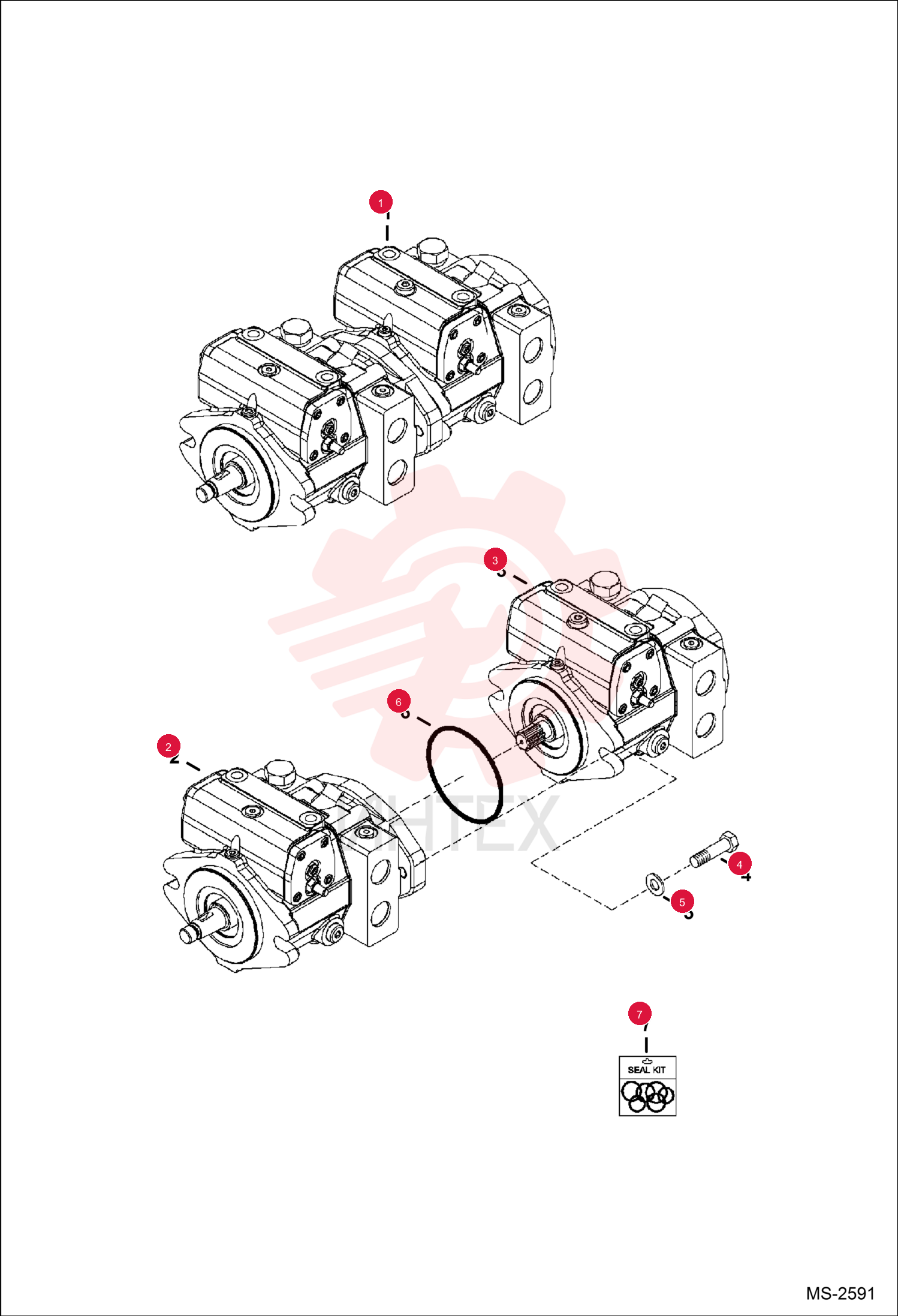 PUMP, HYD FRONT 6698356 (1)