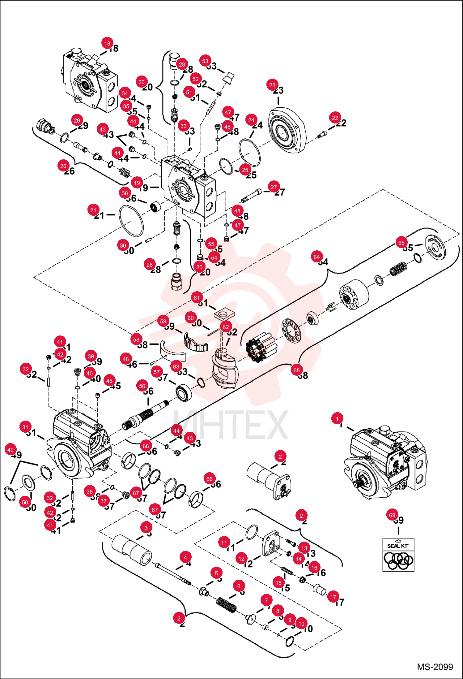 PUMP, HYD REAR 6698357