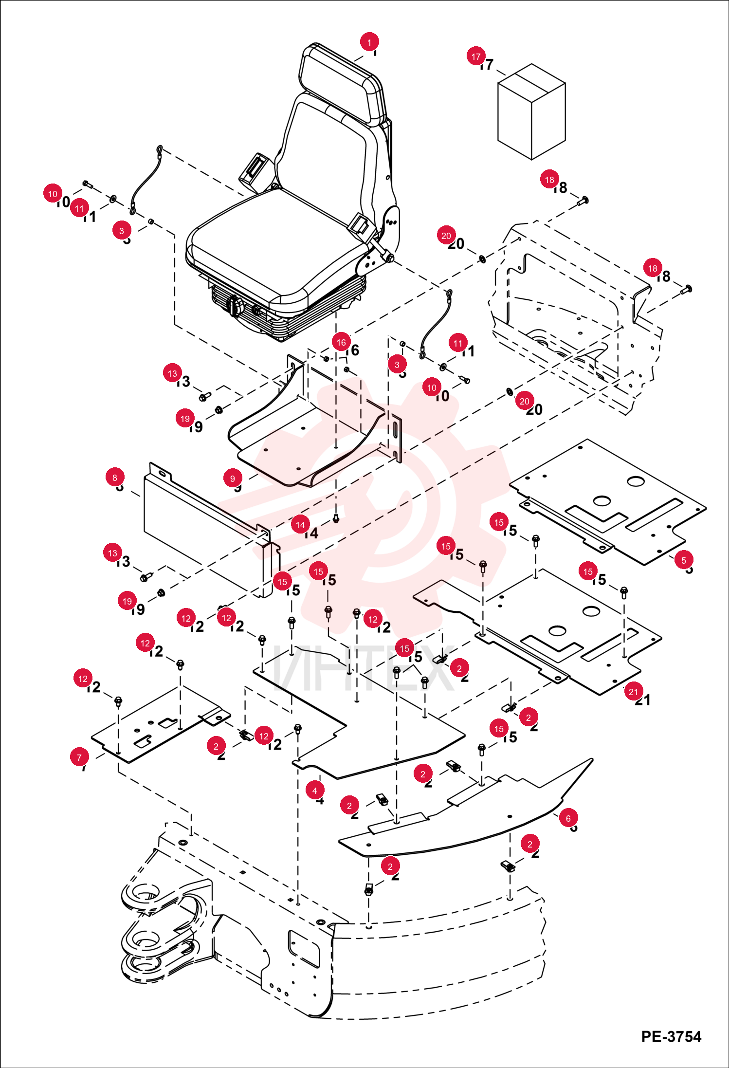 SEAT, OPERATOR VINYL - EXCAVATOR 6685657 (8)