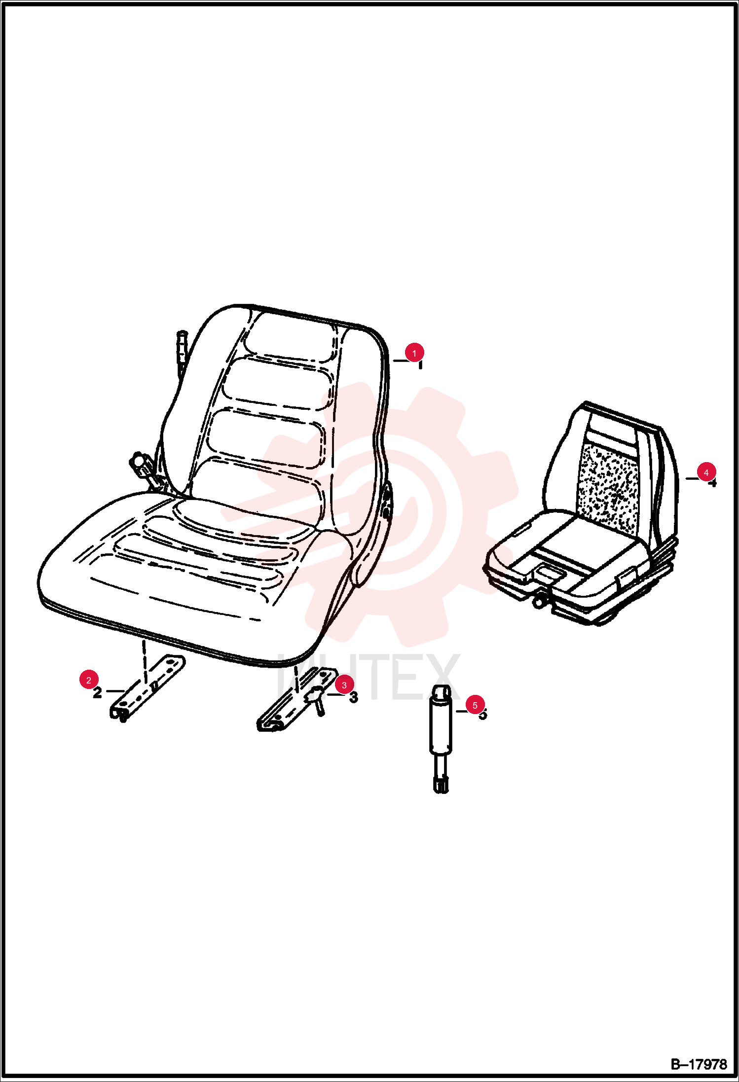 CUSHION, SEAT BACK VINYL 3737081