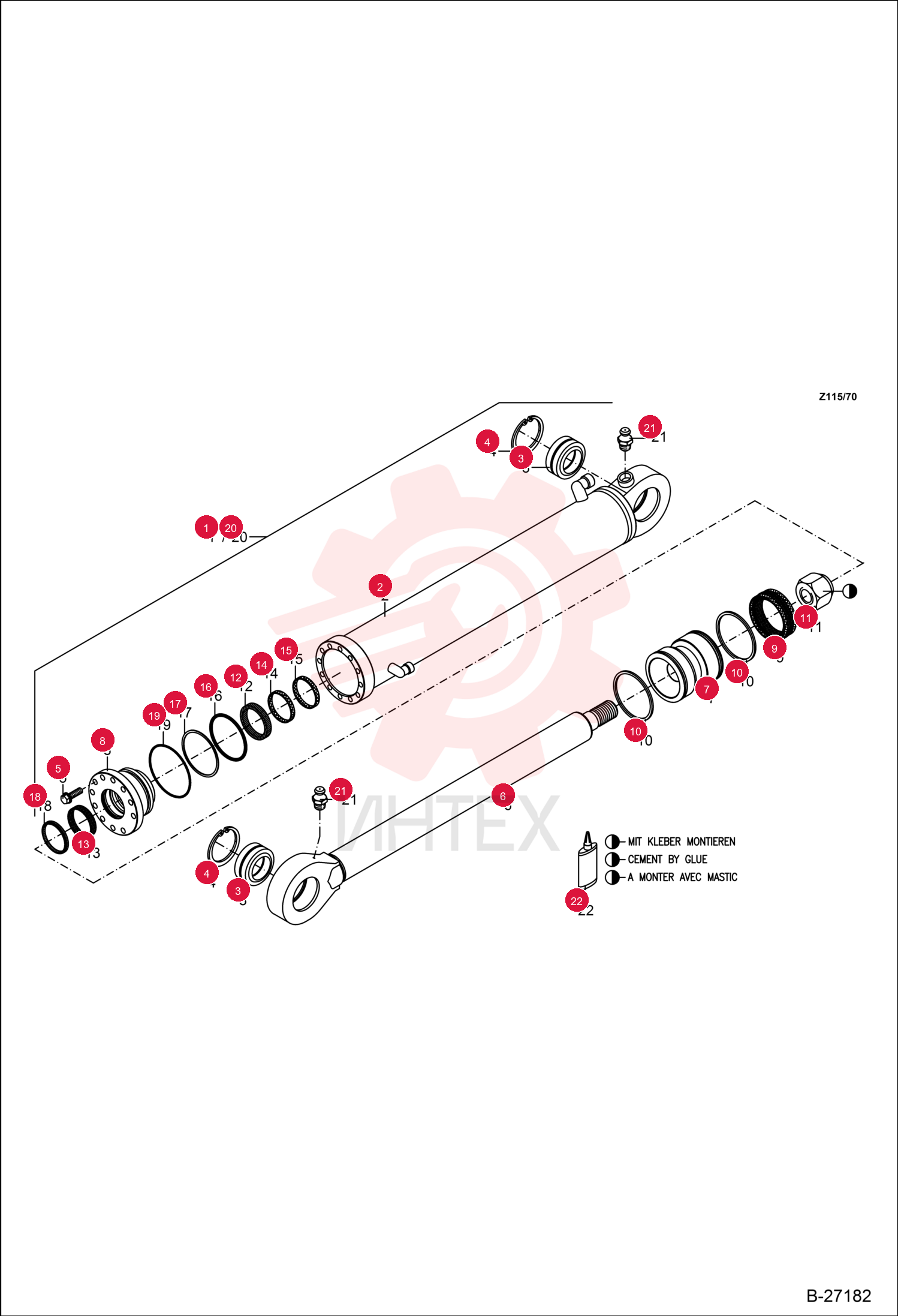 CYLINDER, ARM DIPPER 6501244500 (3)