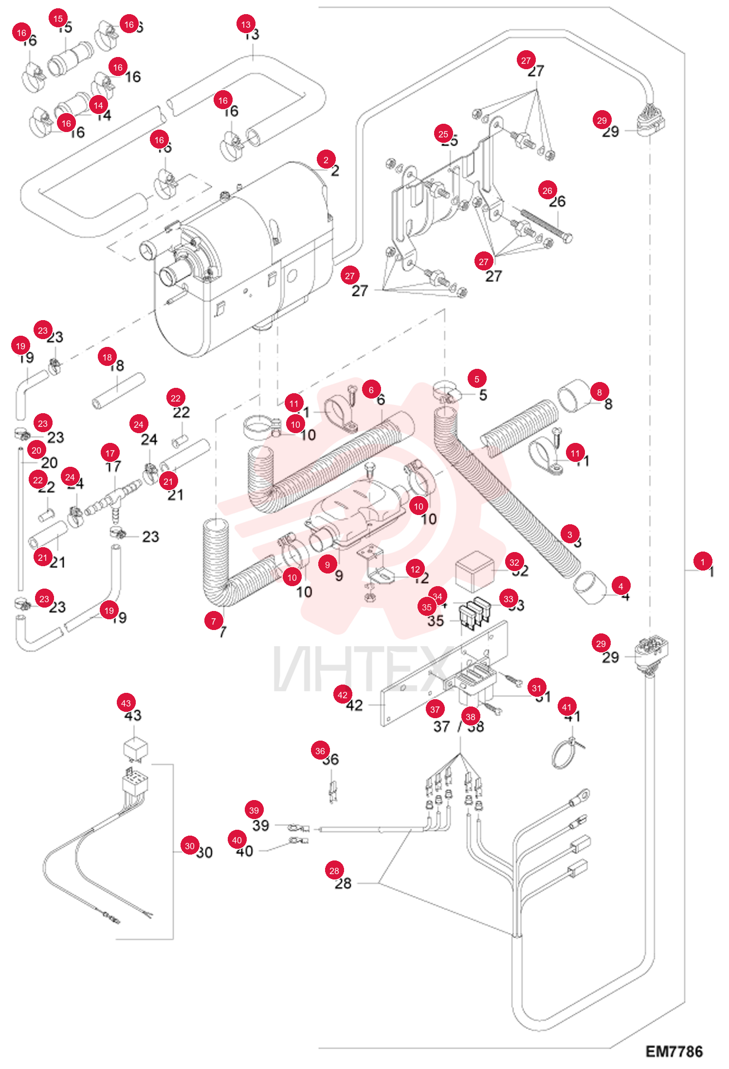 HEATER, CPL. (D5WSC/12V)
