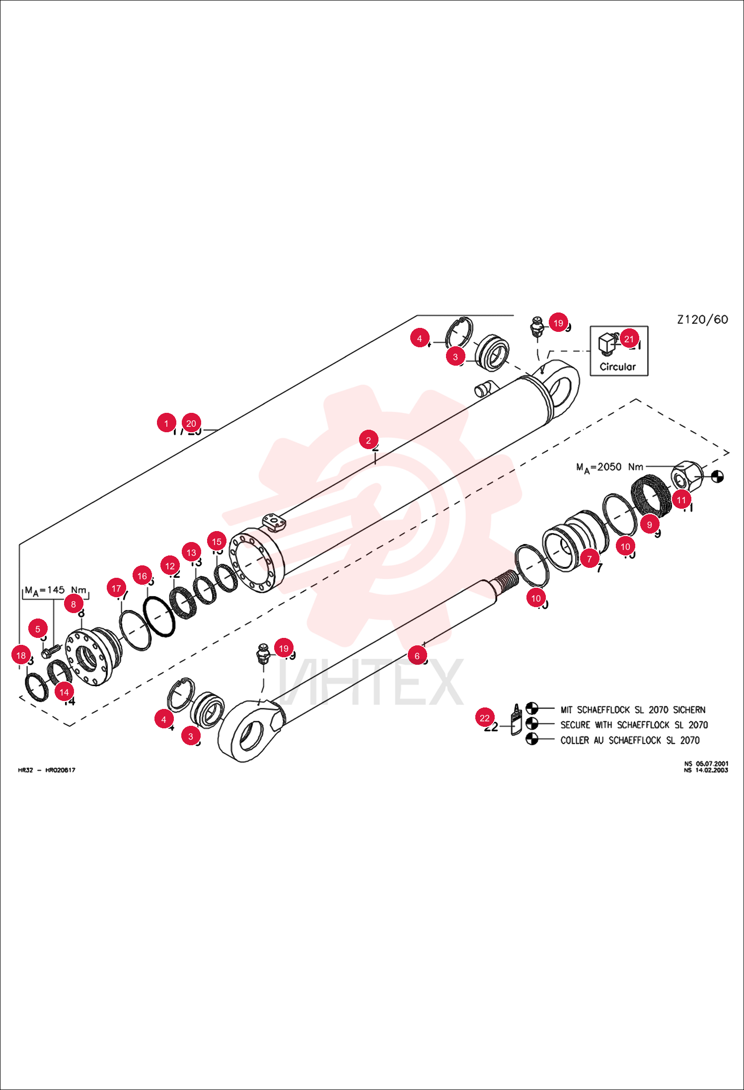 HYDR. CYLINDER 6501609000 (1)