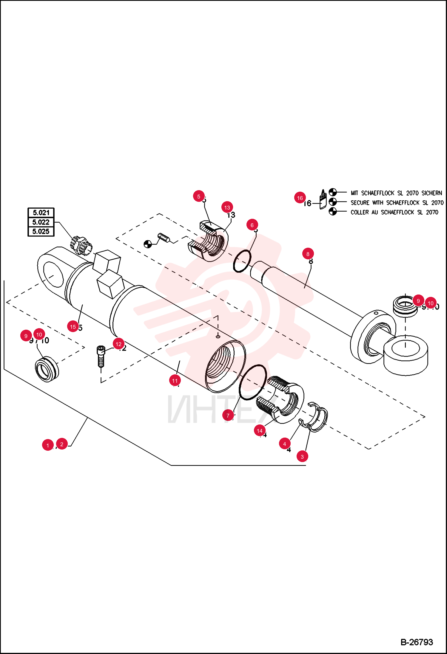 HYDR. CYLINDER 5018001009 (2)