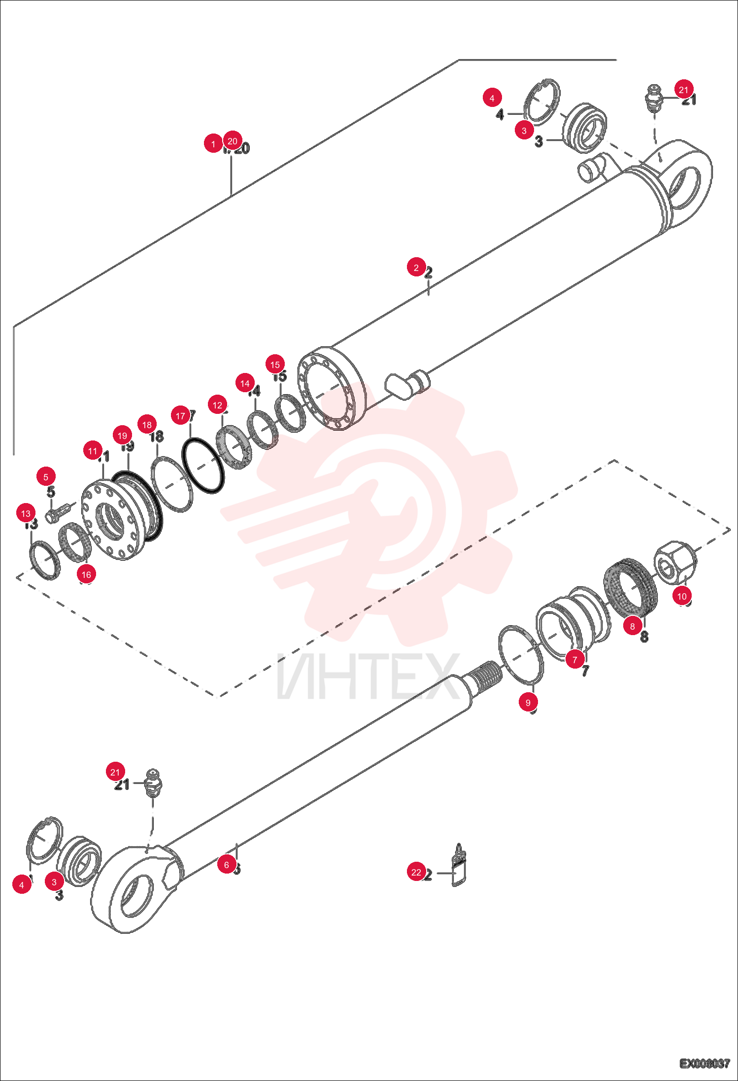 HYDR. CYLINDER 6500778700 (5)