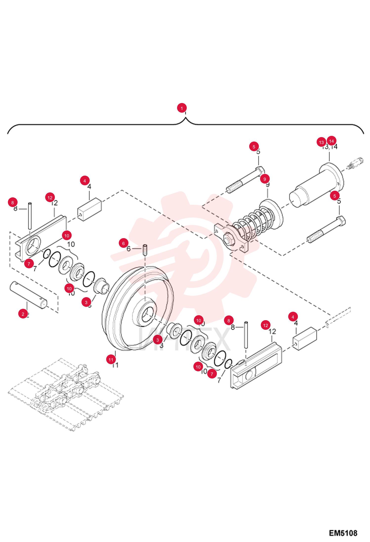 IDLER, TRACK FRONT 5671663003