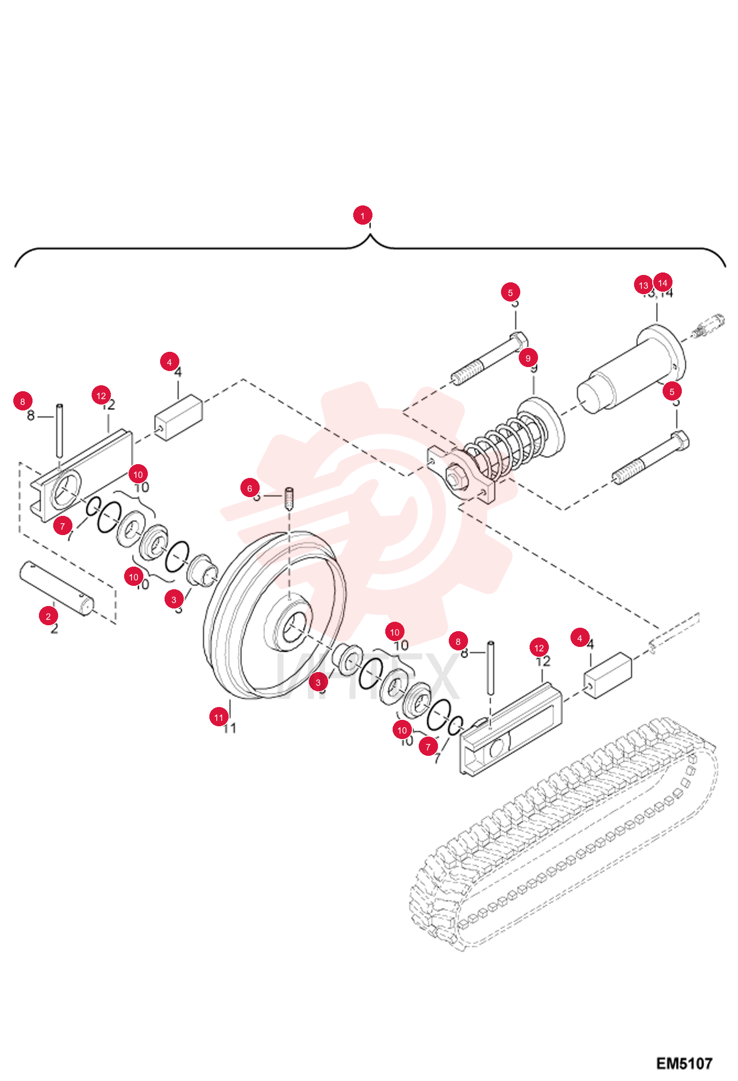 IDLER, TRACK FRONT 5671663034
