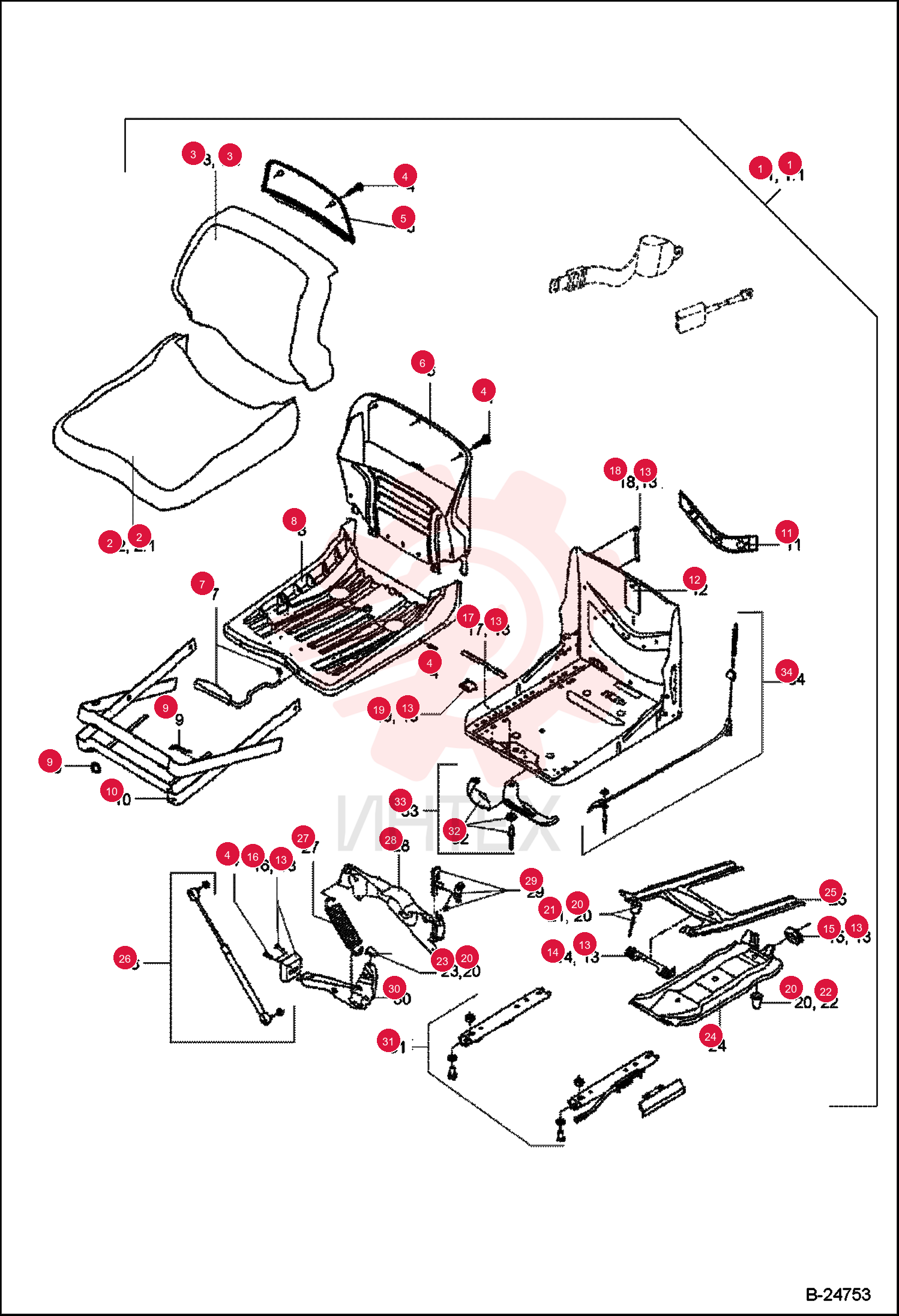 SEAT CLOTH ASSEMBLY 5305661700 (2)