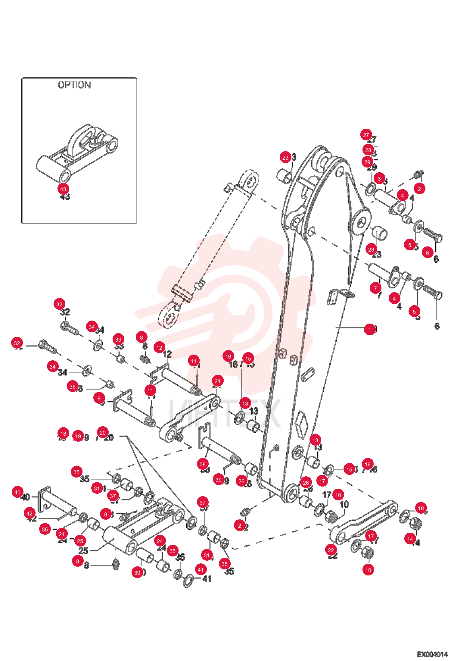 ARM, DIPPER 1850MM