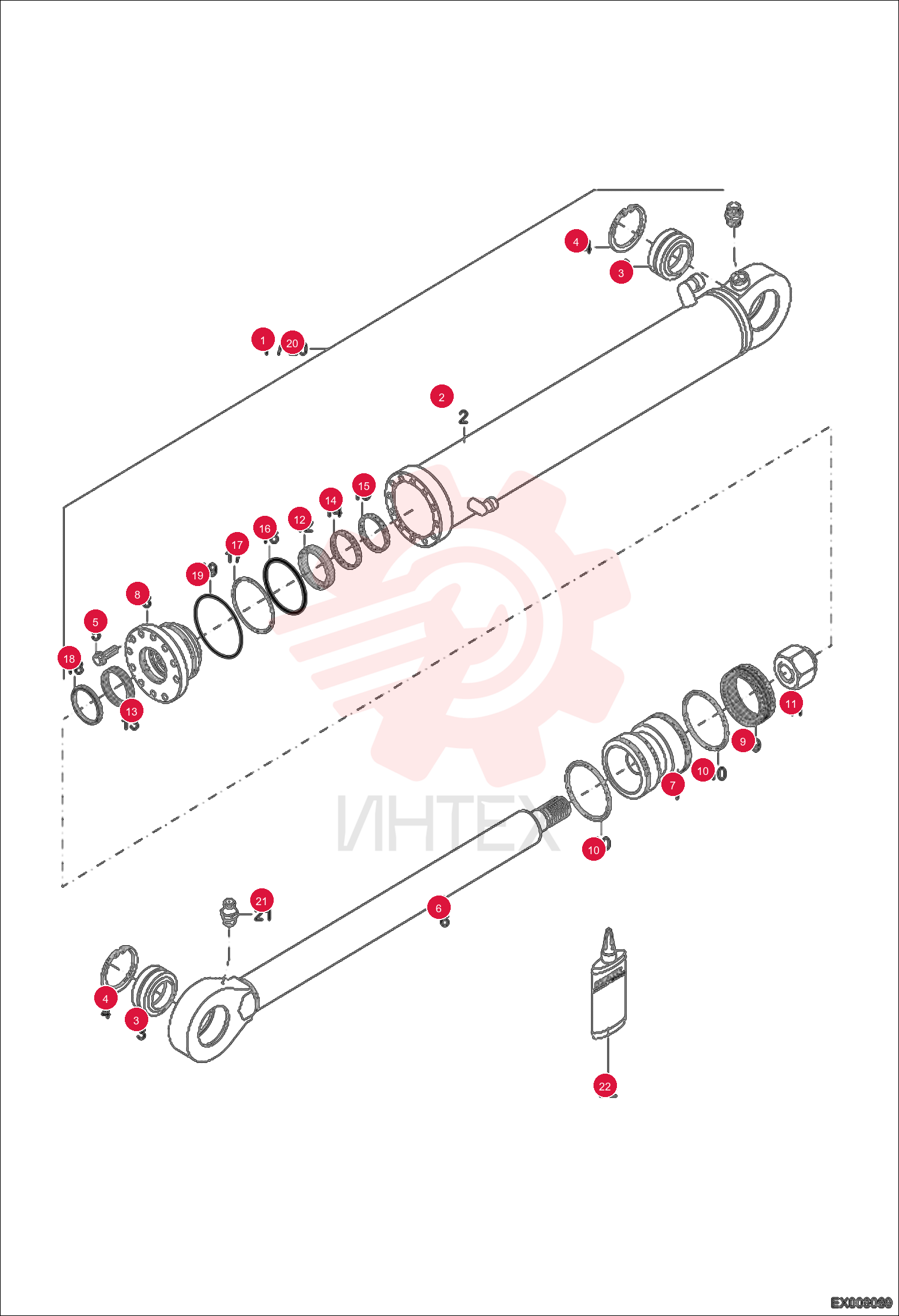 CYLINDER, ARM DIPPER 6501244500 (2)