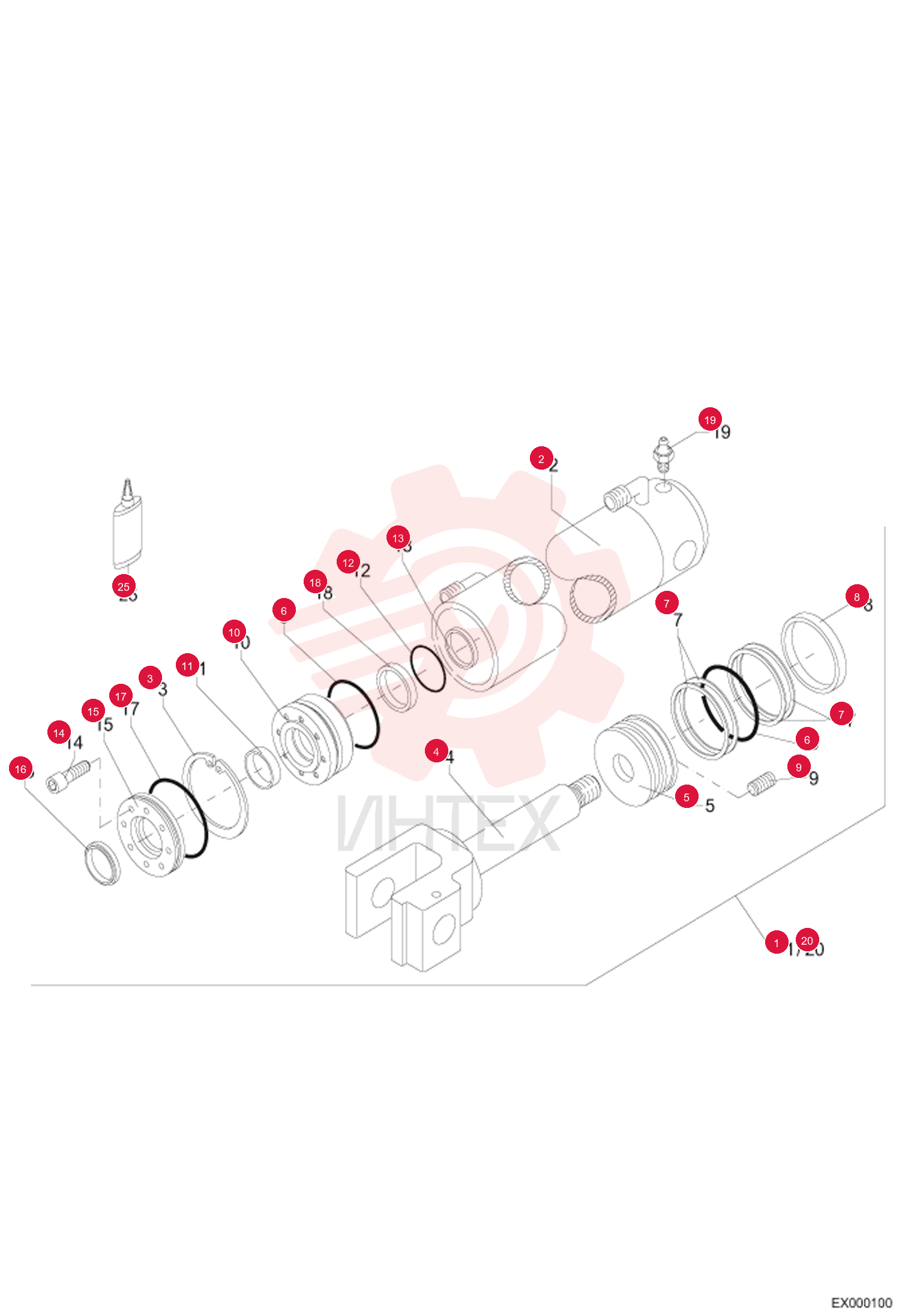 HYDRAULIC CYLINDER 6502045000 (1)