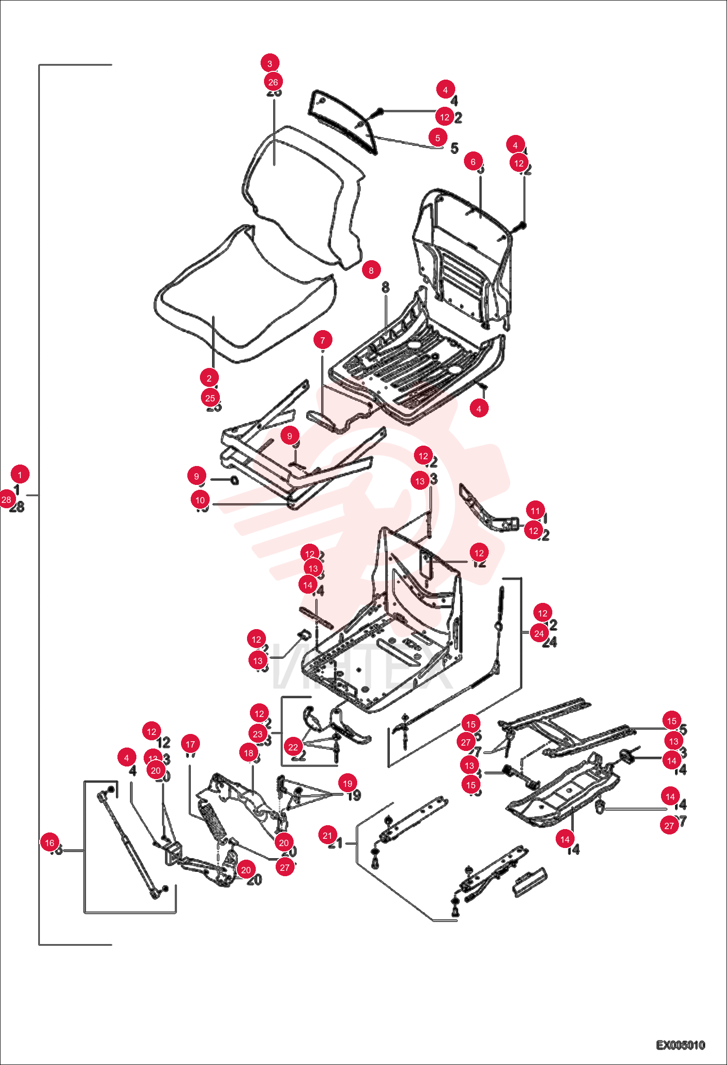 SEAT CLOTH ASSEMBLY 5305661700 (2)
