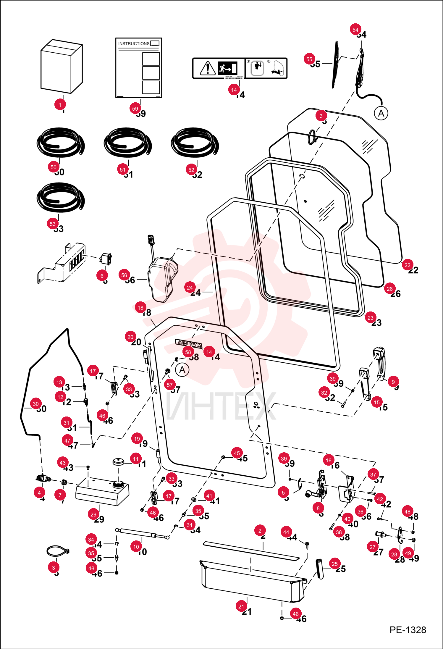 KIT, DOOR CAB 6729392 (1)