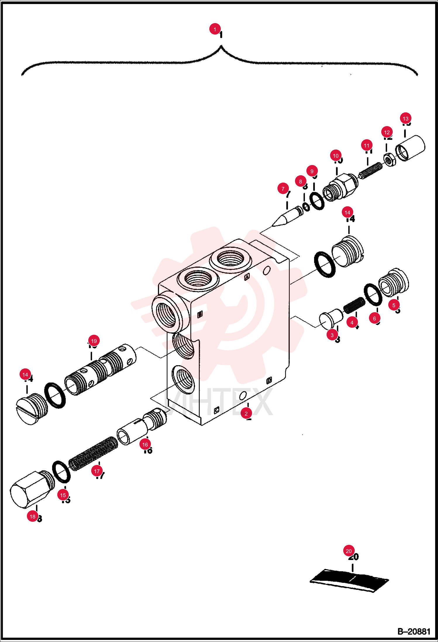 VALVE BKT POSTION 6680984