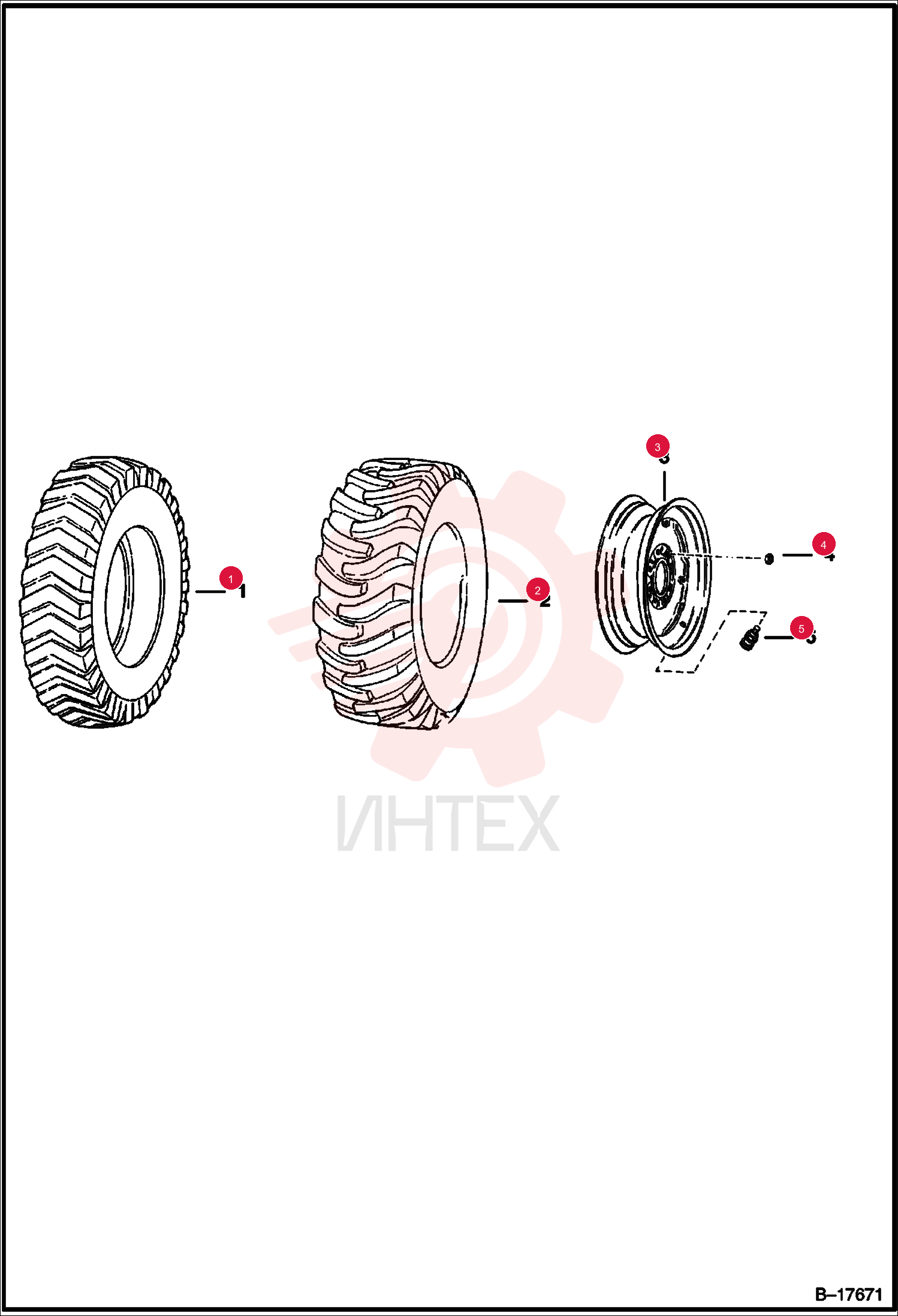 TIRE, HEAVY DUTY 27X8.5X15, 8 PLY