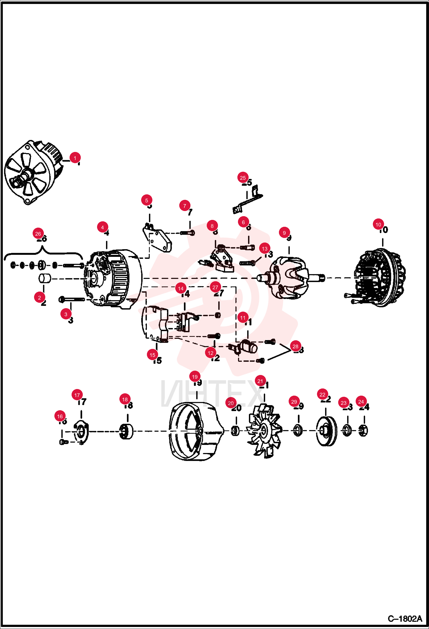 ALTERNATOR 908221REM