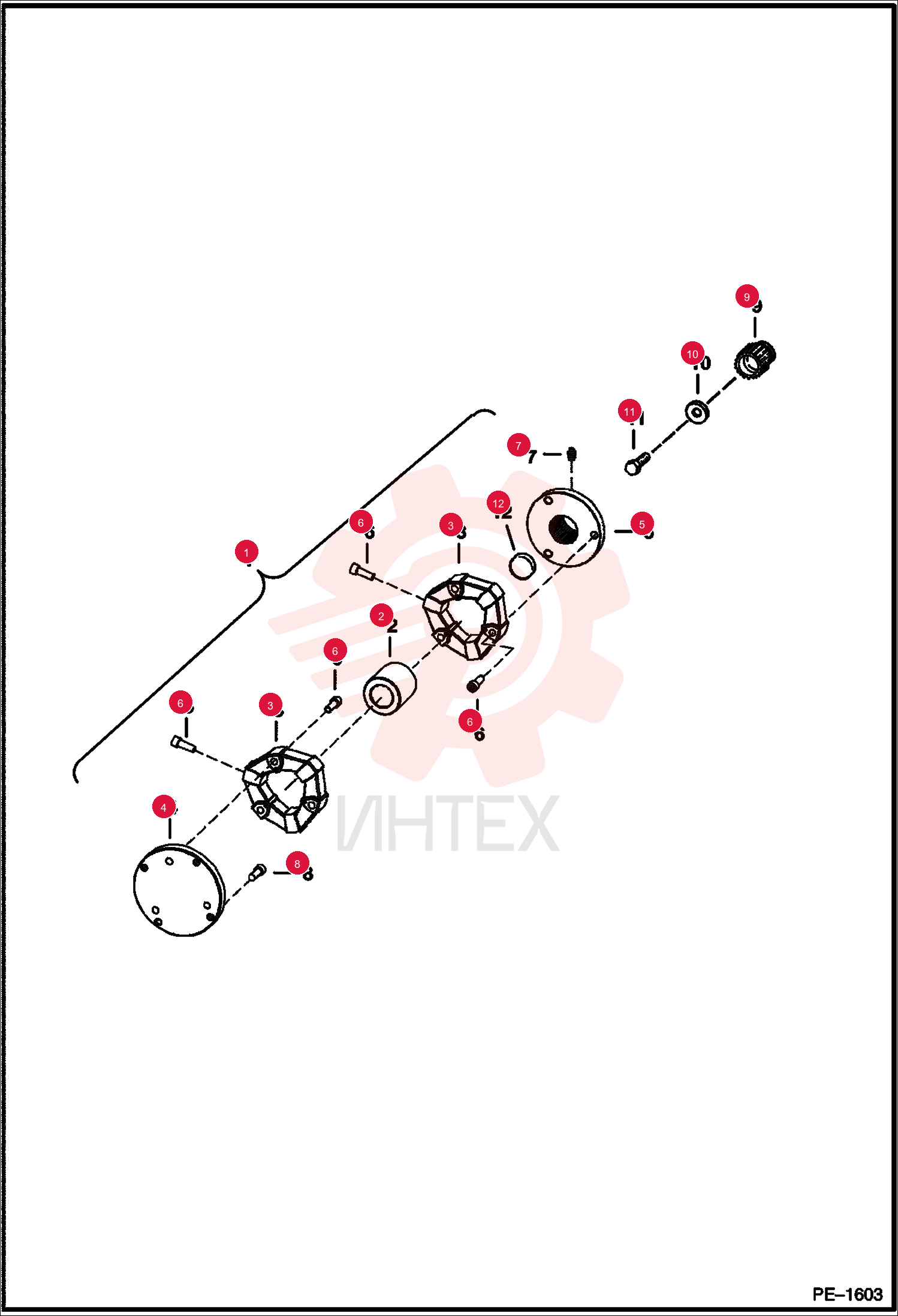 COUPLER, DRIVE HYD ASSY 6730224 (2)