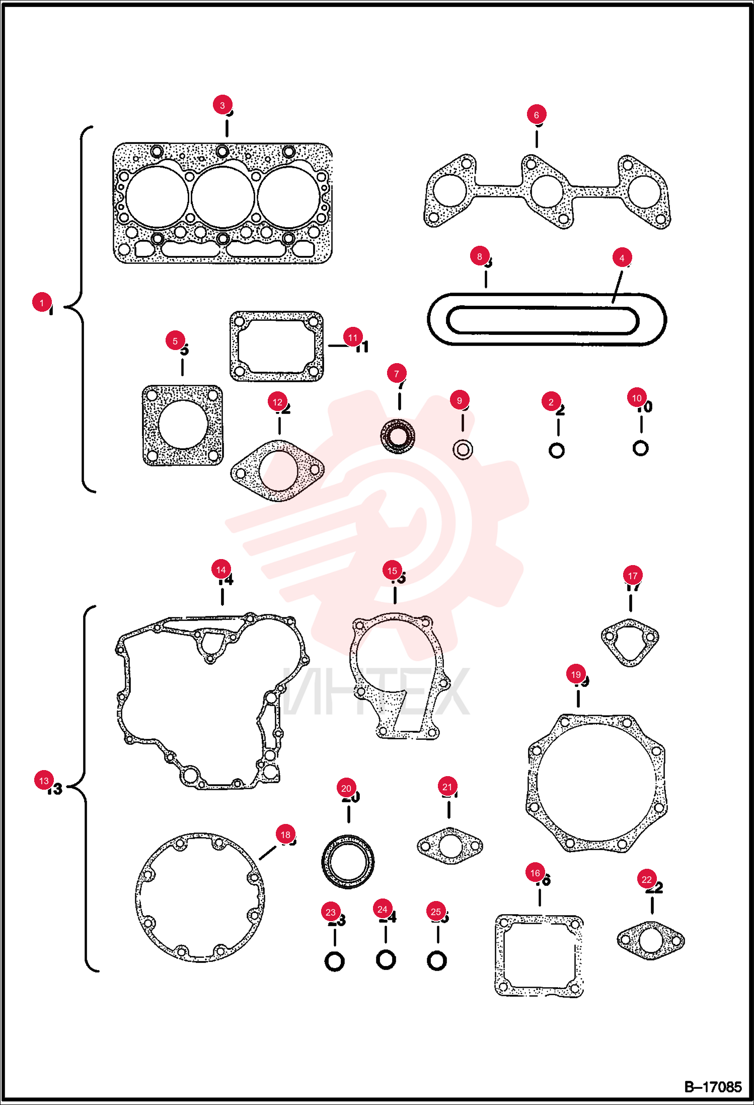 KIT, GASKET UPPER 6680286 (1)