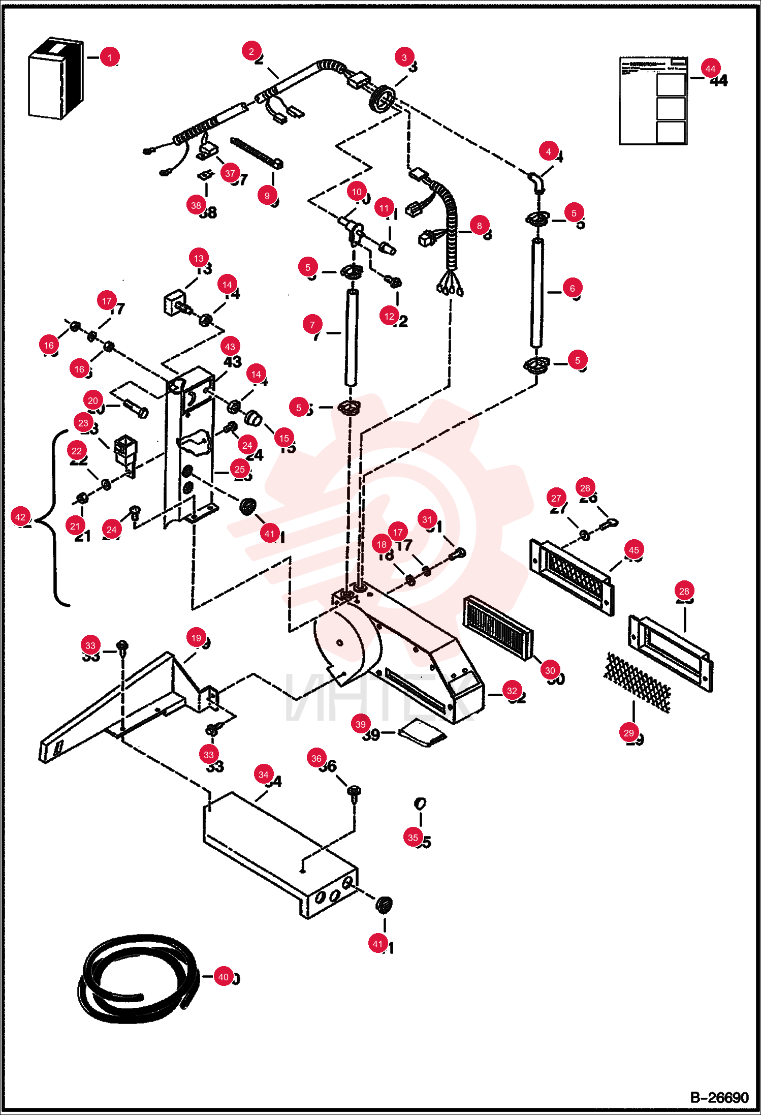 KIT, HEATER CAB FRESH AIR 6713379 (2)