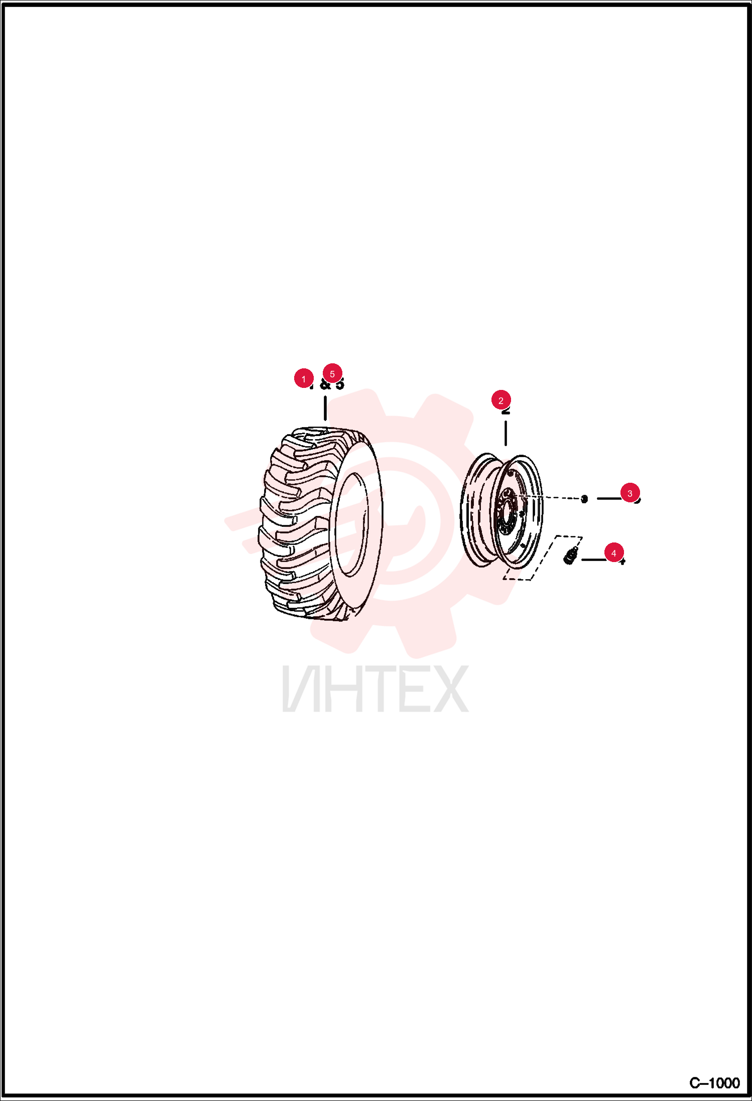 TIRE, HEAVY DUTY 27X8.5X15, 8 PLY 6667890 (2)